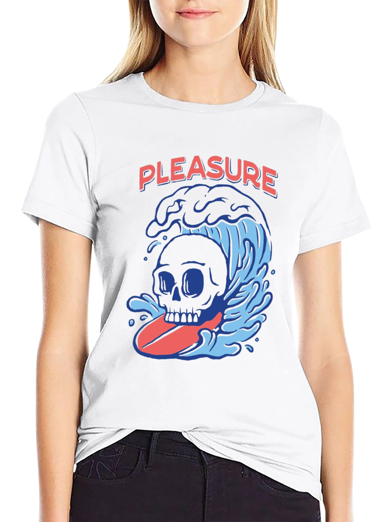 Skull Surfing Graphic Tee