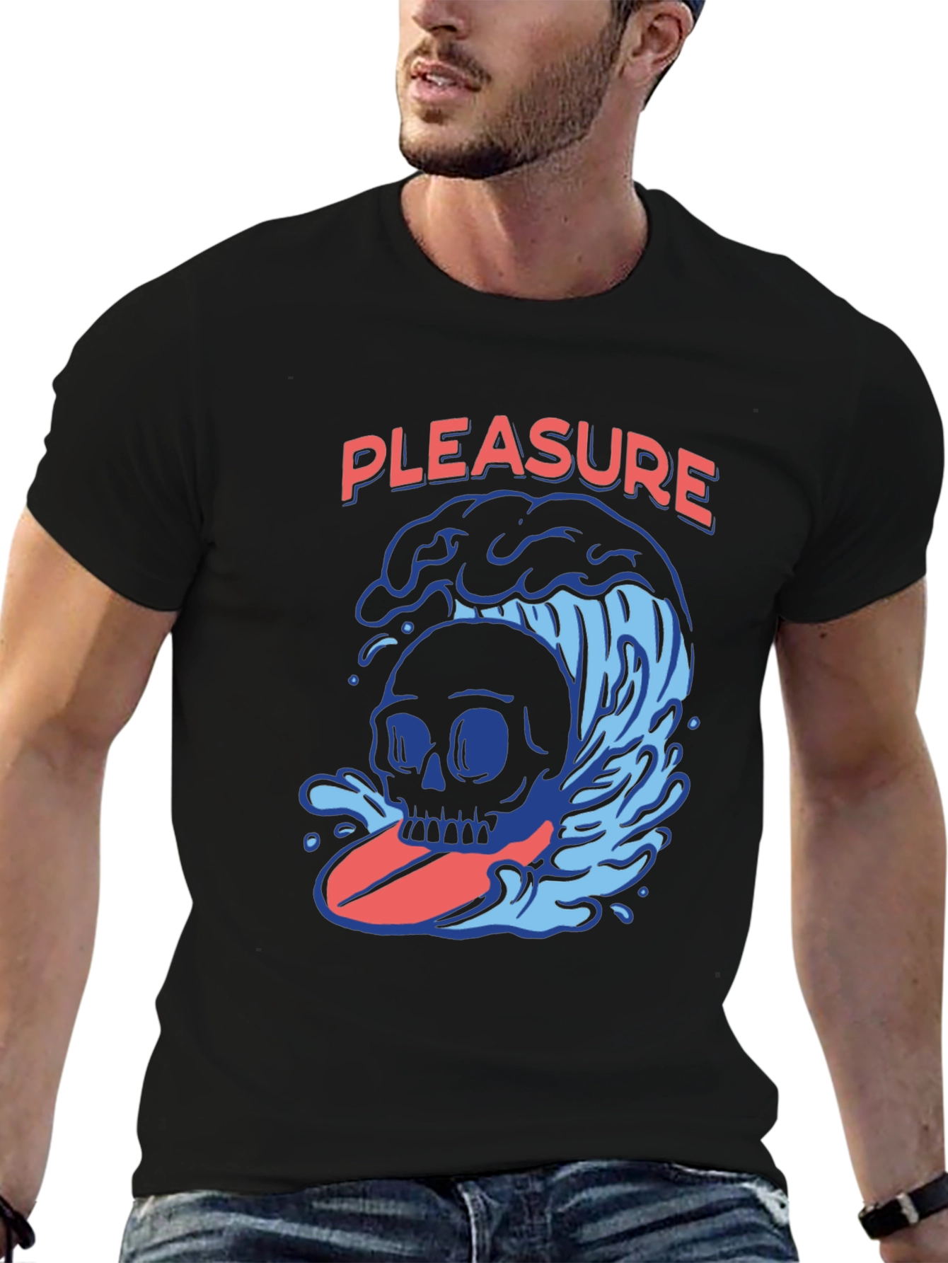 Skull Surfing Graphic Tee