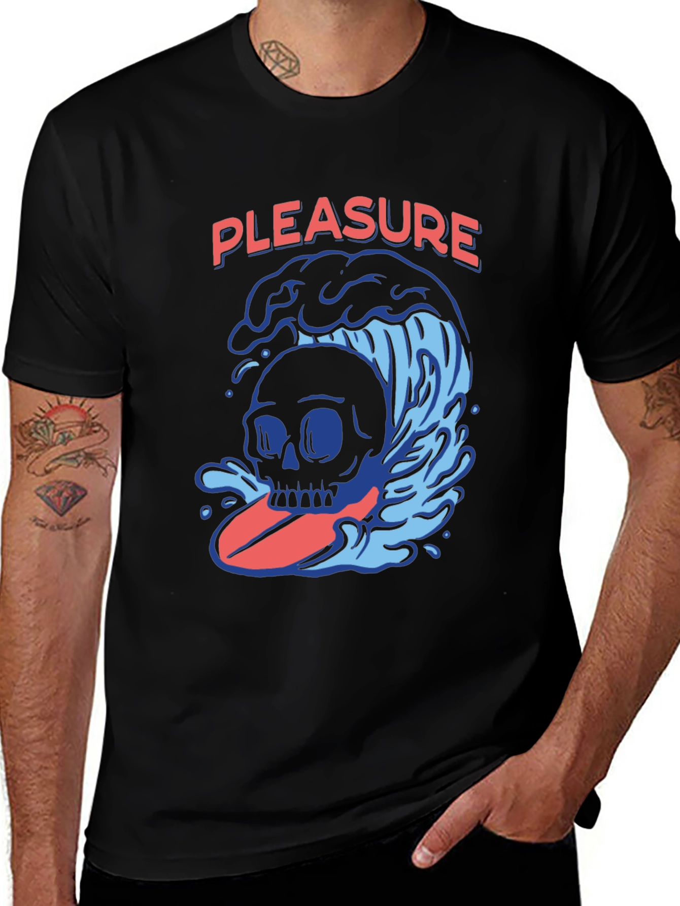 Skull Surfing Graphic Tee