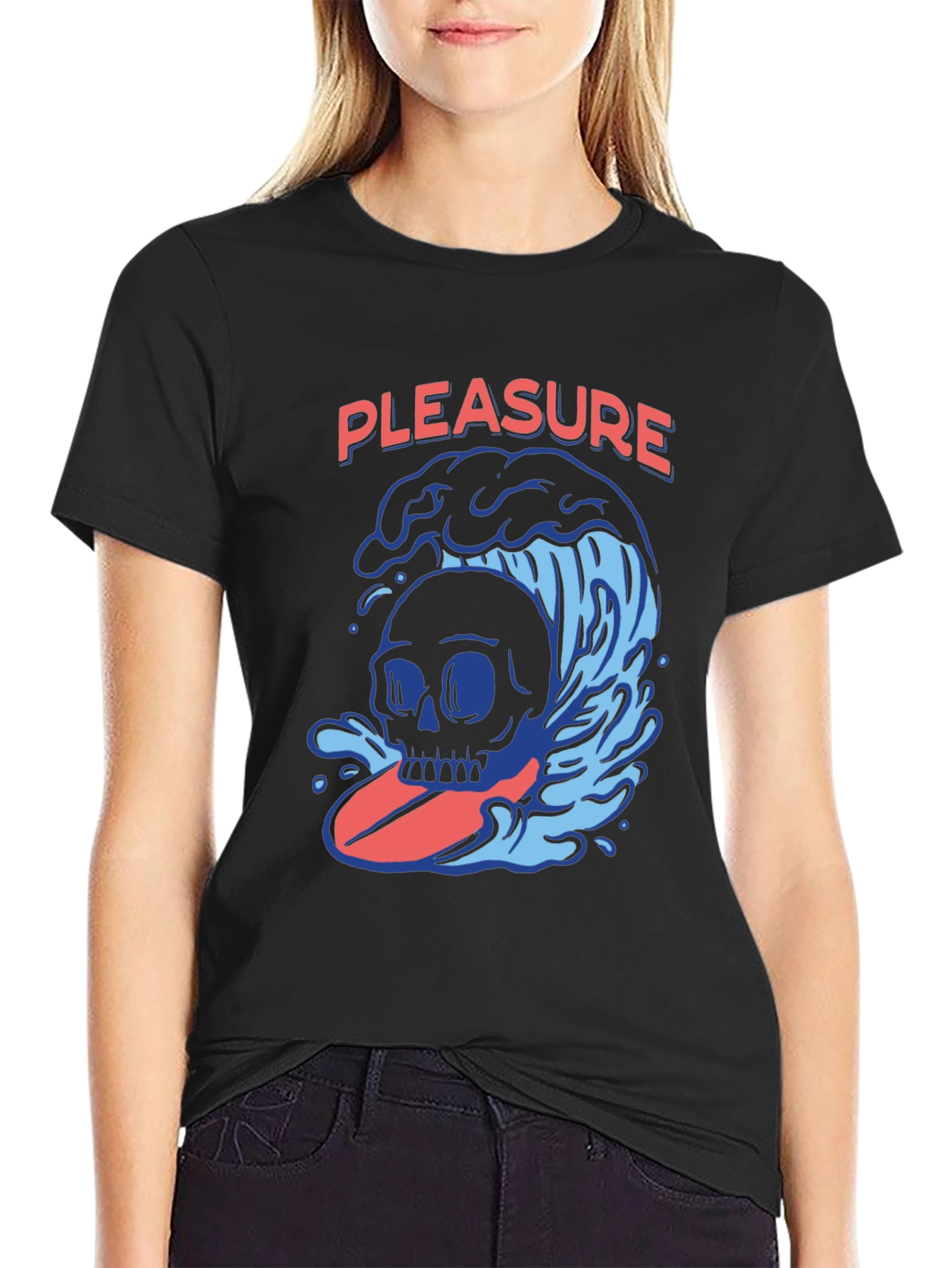 Skull Surfing Graphic Tee