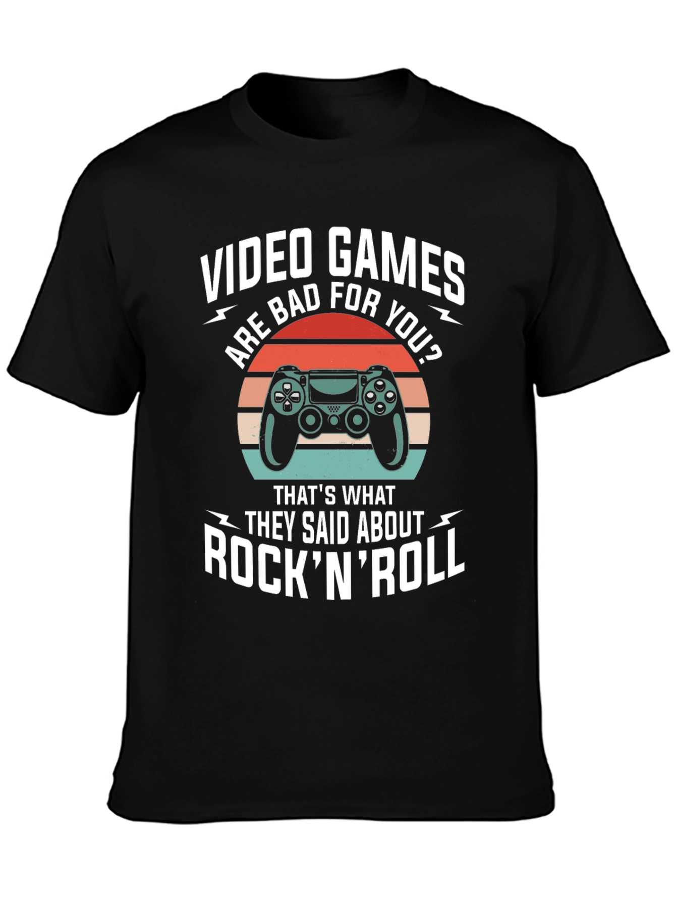 Video Games Rock N Roll T-Shirt