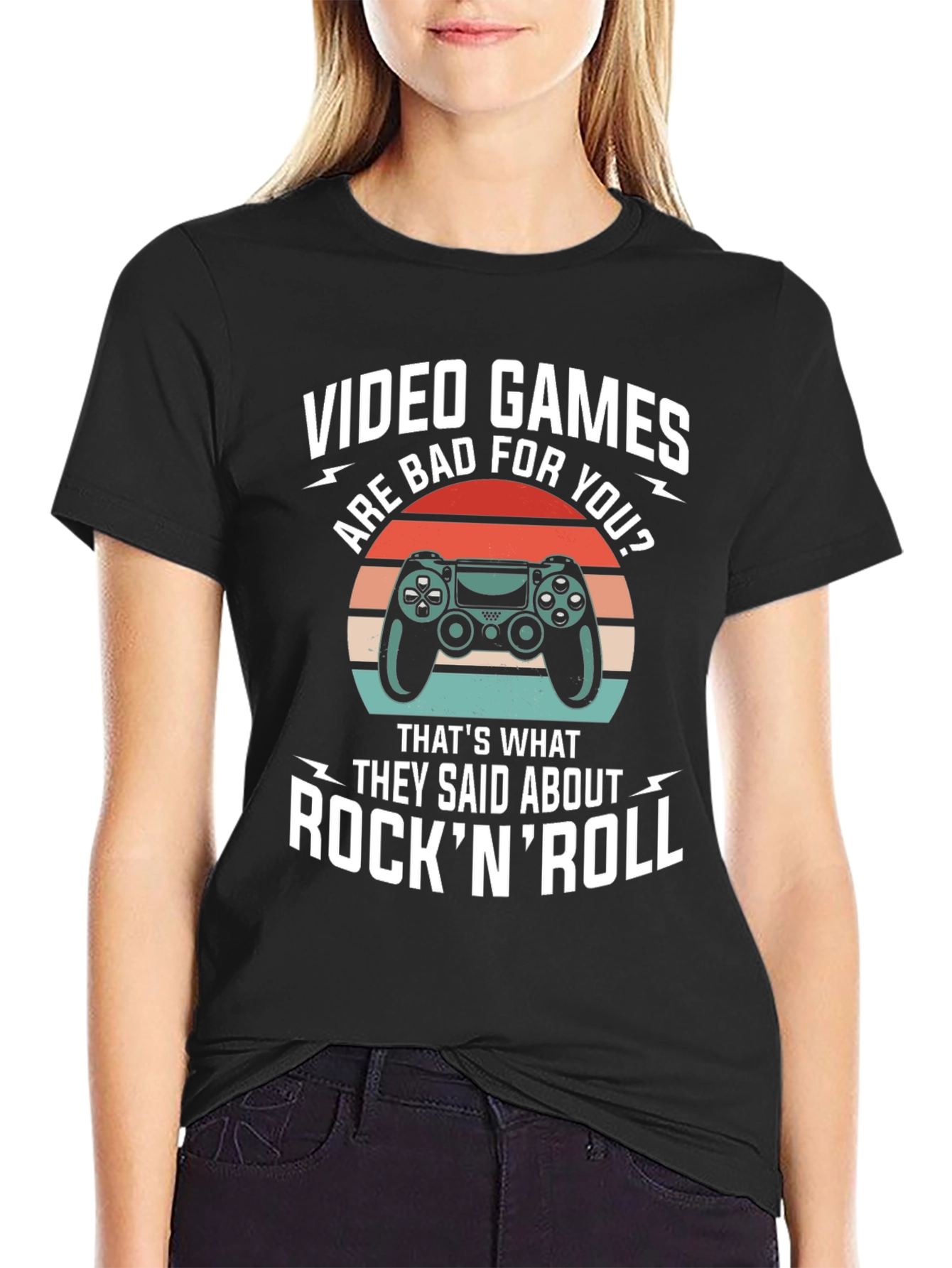 Video Games Rock N Roll T-Shirt