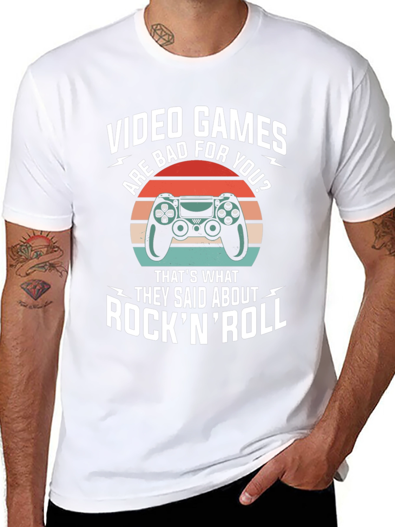 Video Games Rock N Roll T-Shirt