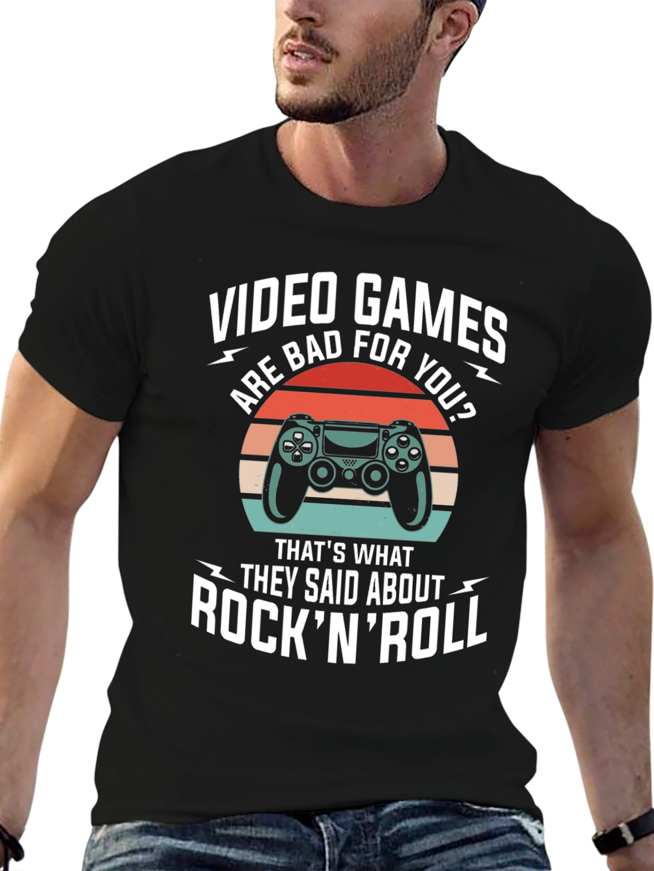 Video Games Rock N Roll T-Shirt