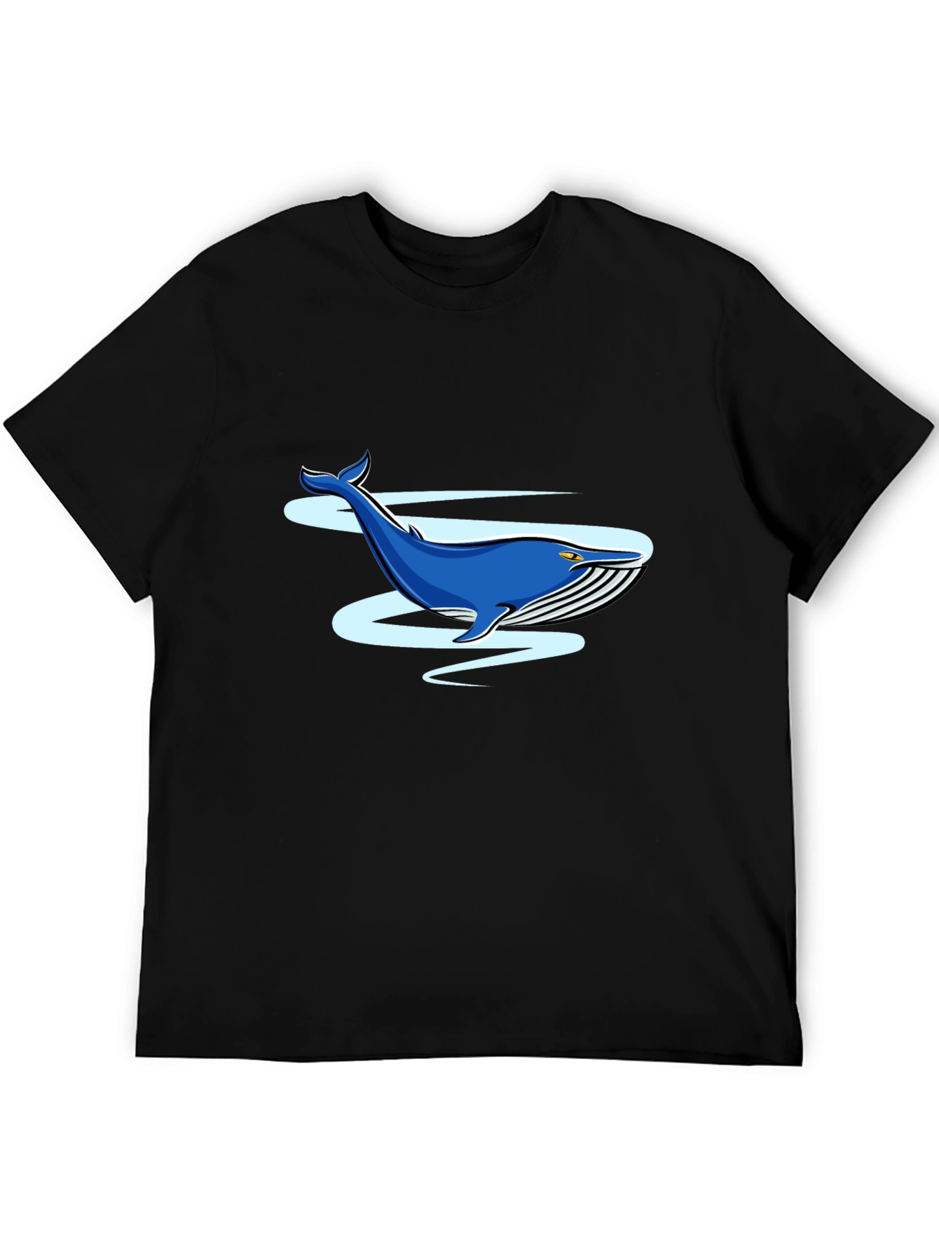 Whale Graphic Black T-Shirt - Casual Comfort