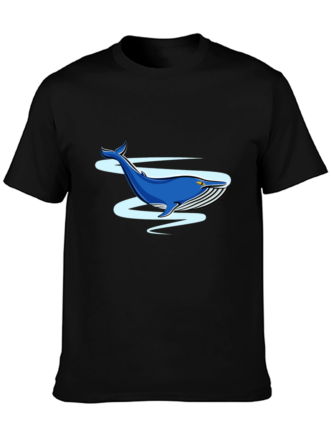 Whale Graphic Black T-Shirt - Casual Comfort