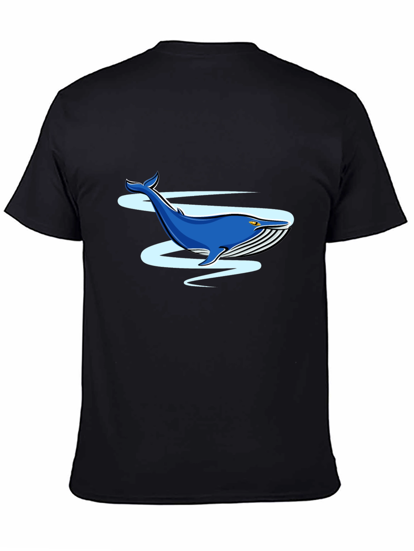 Whale Graphic Black T-Shirt - Casual Comfort