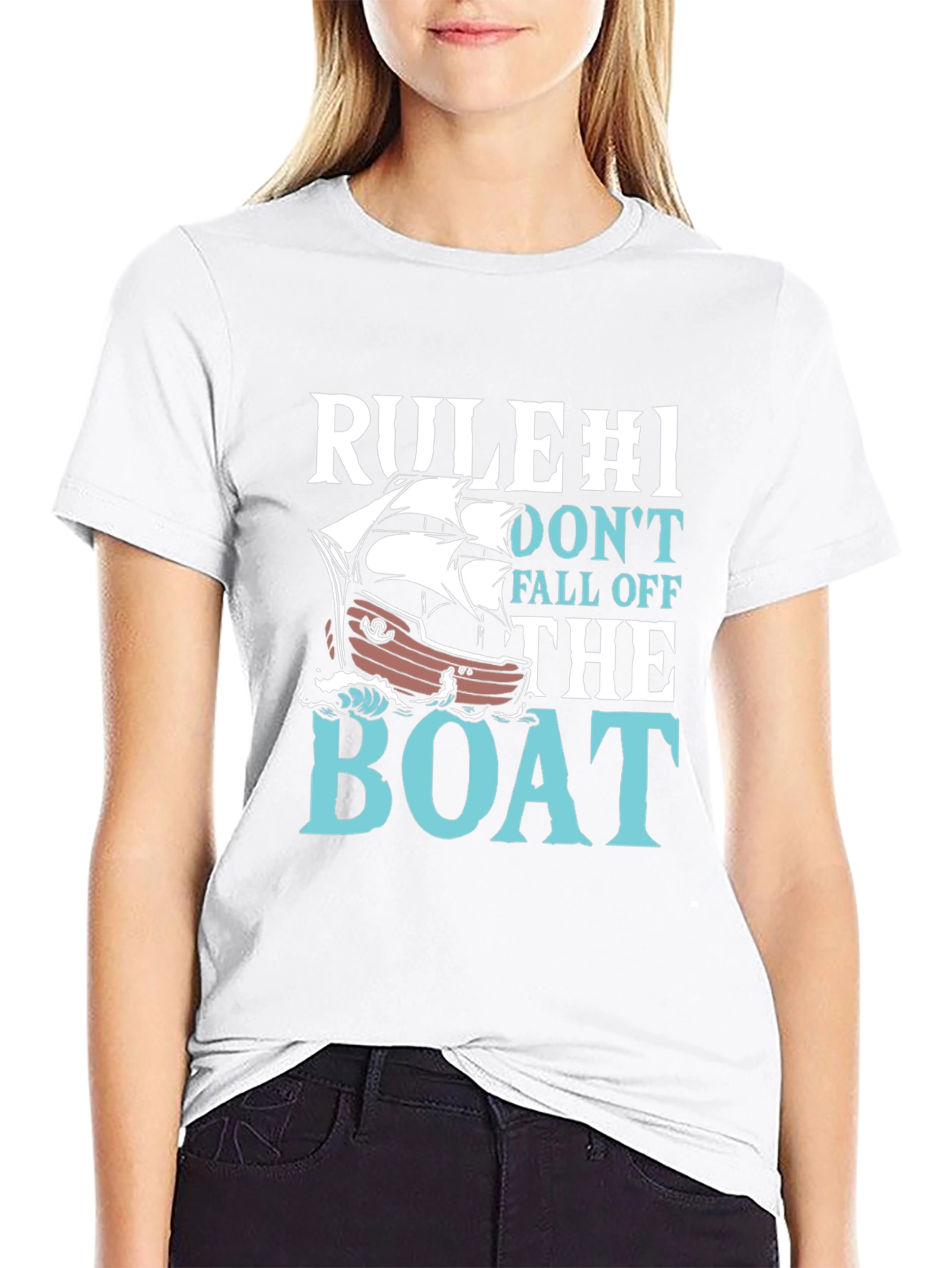 Rule #1 Dont Fall Off The Boat Graphic T-Shirt