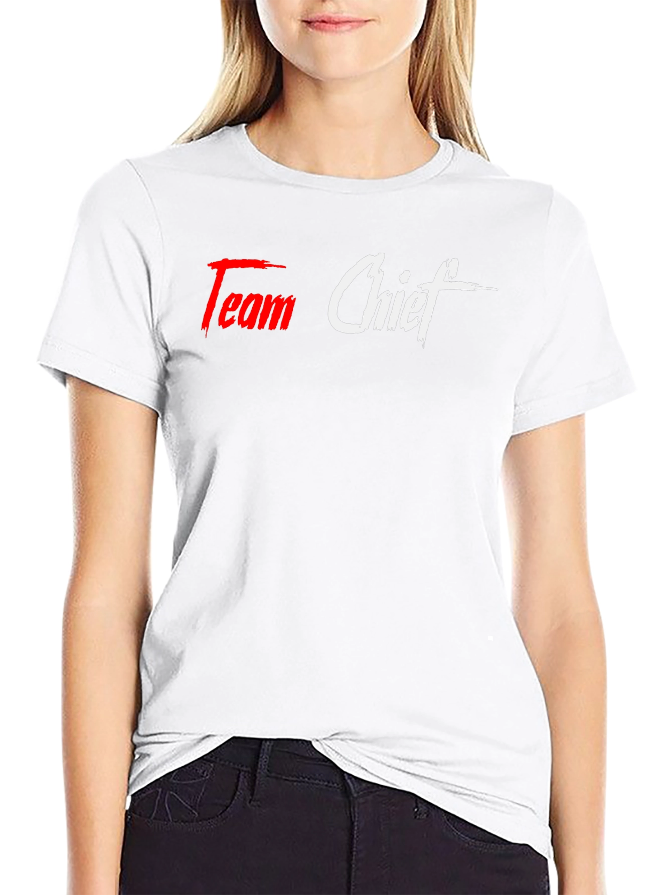 Team Chief Graphic Print Black T-Shirt