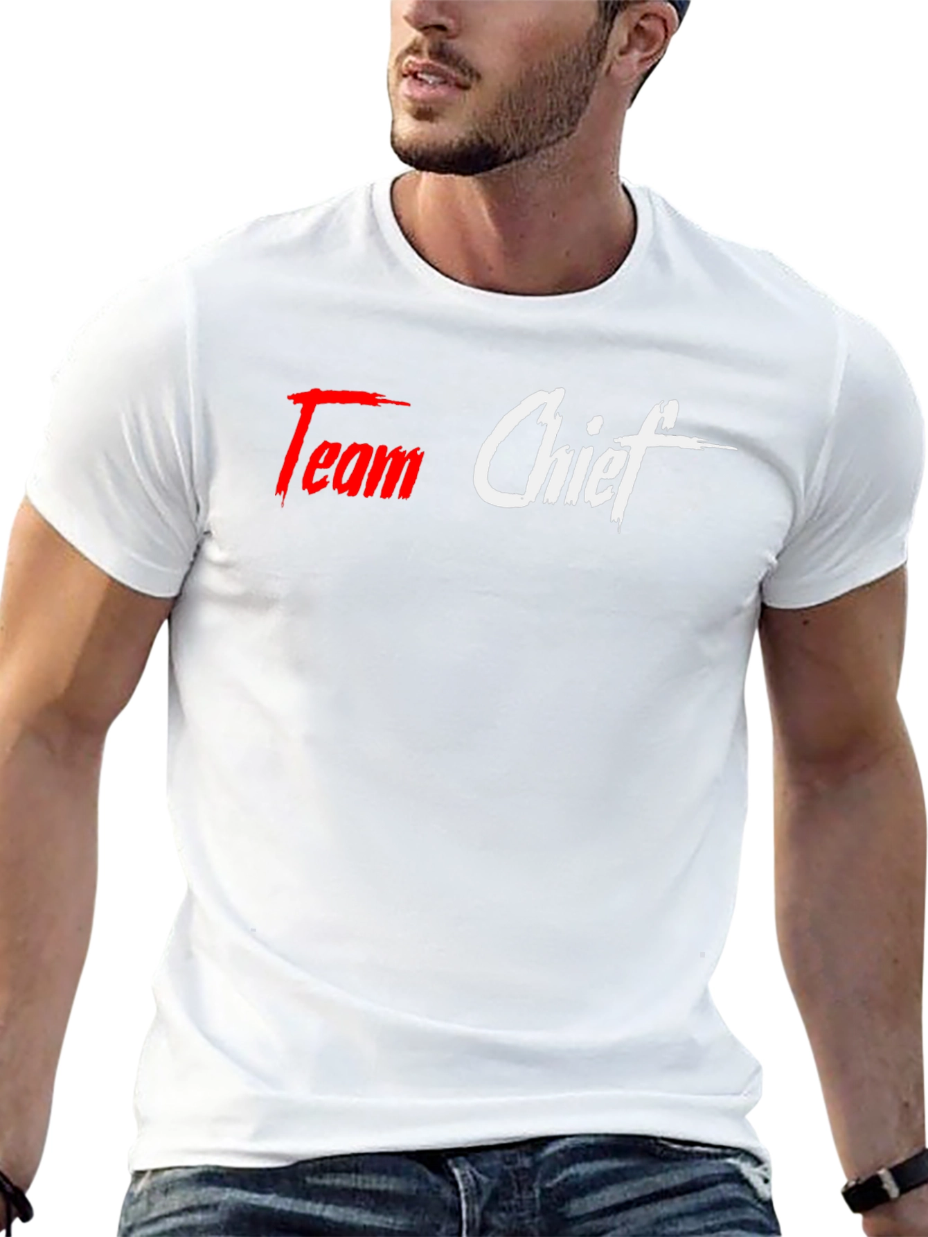 Team Chief Graphic Print Black T-Shirt