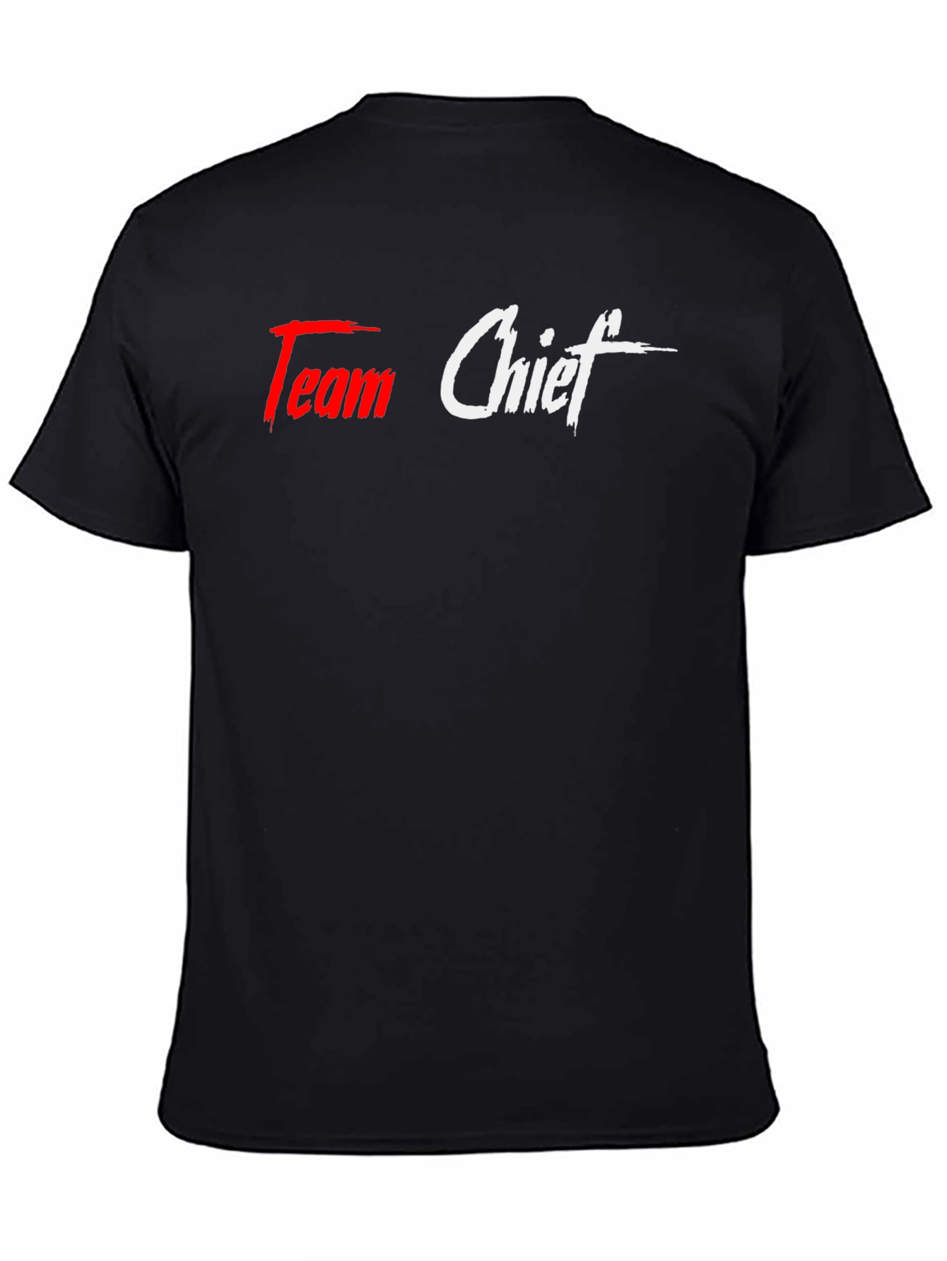 Team Chief Graphic Print Black T-Shirt