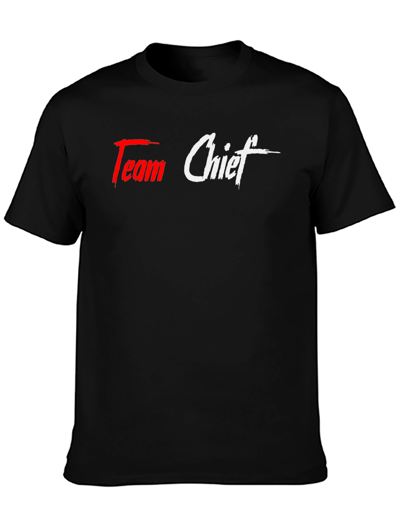 Team Chief Graphic Print Black T-Shirt