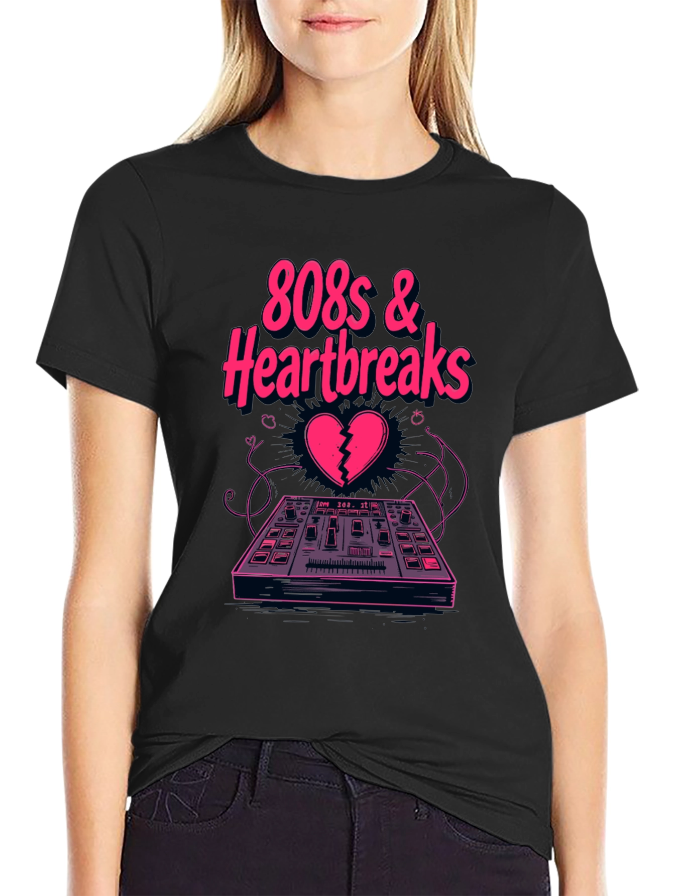 808s & Heartbreaks Black Graphic Tee