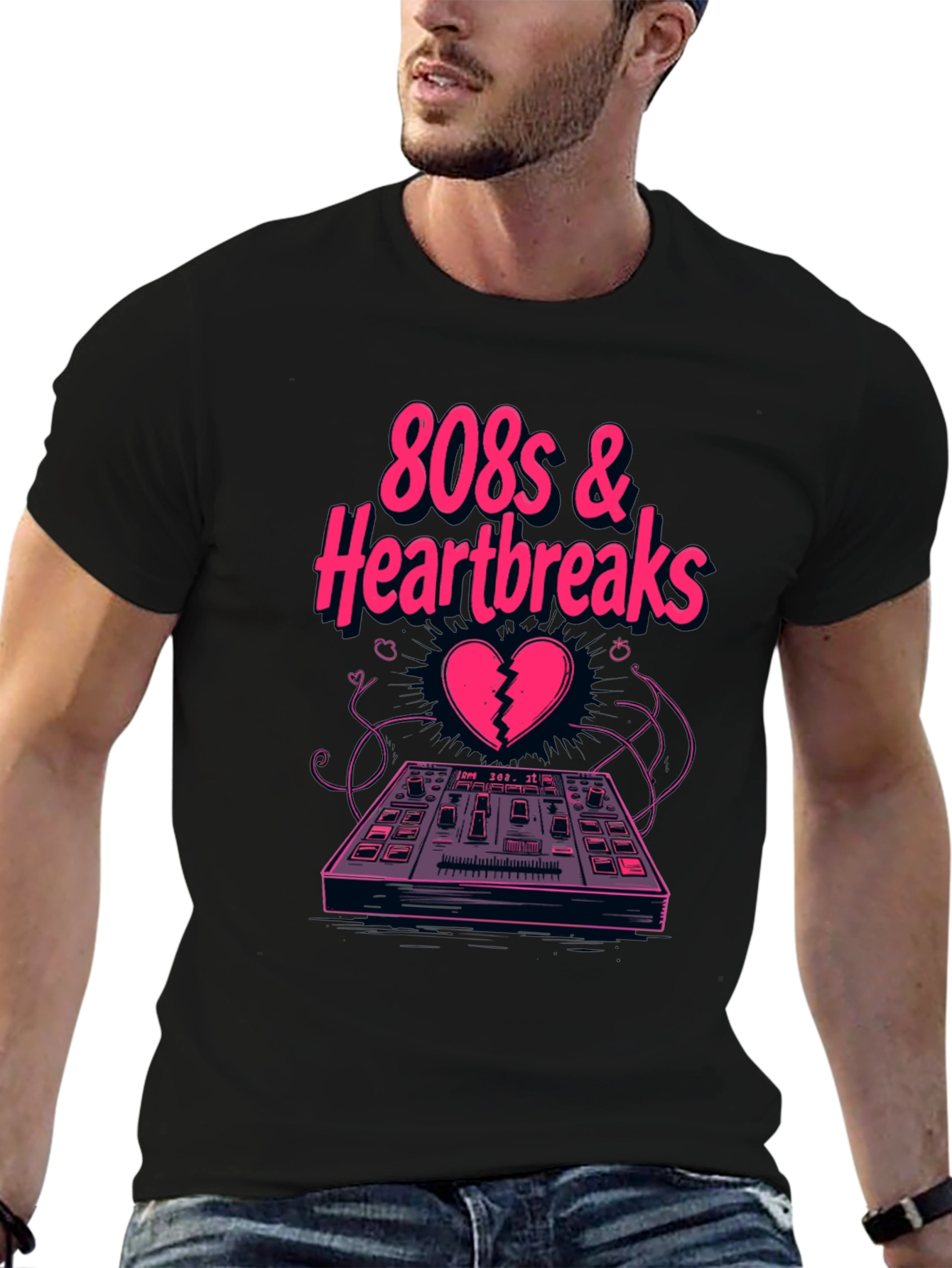 808s & Heartbreaks Black Graphic Tee
