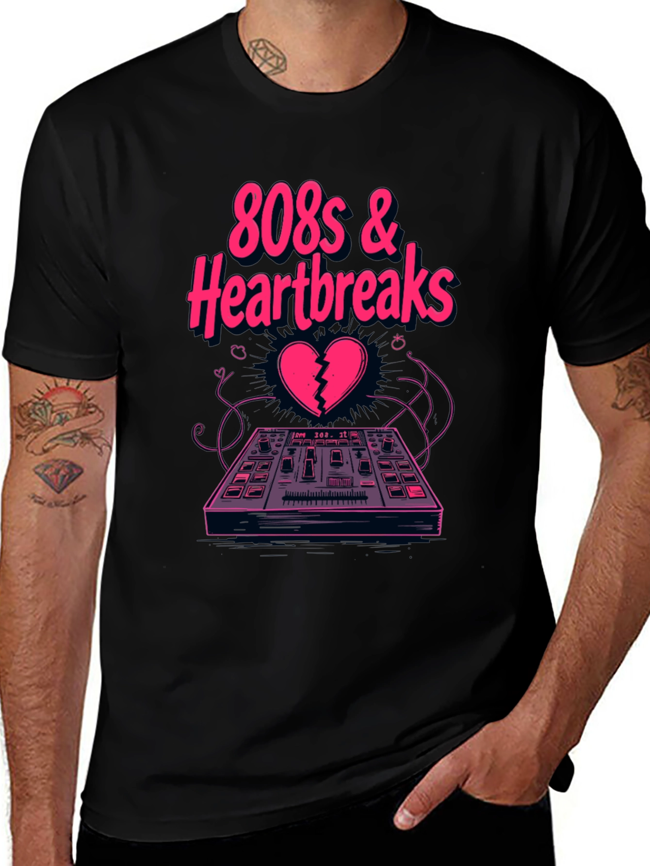 808s & Heartbreaks Black Graphic Tee