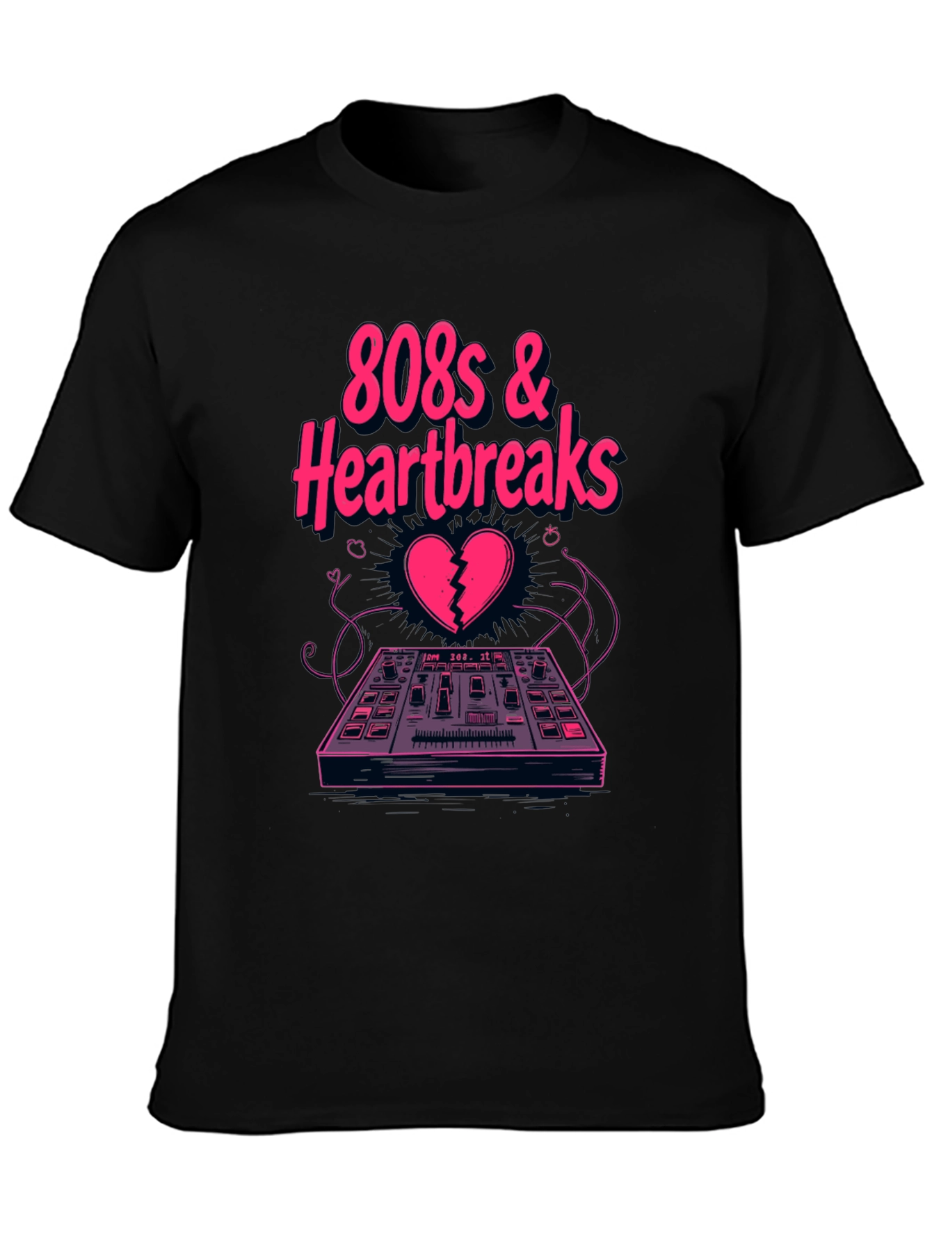 808s & Heartbreaks Black Graphic Tee