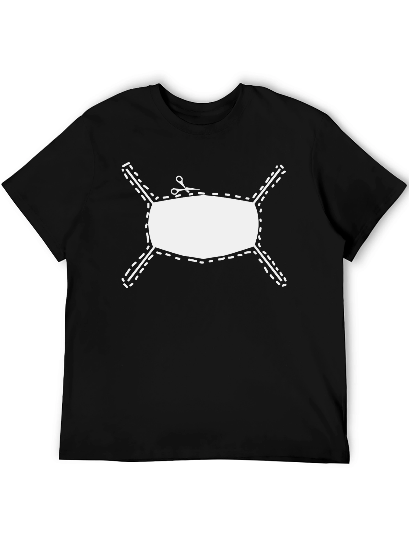 Humorous Anti-Mask T-Shirt - Cut the Mask!