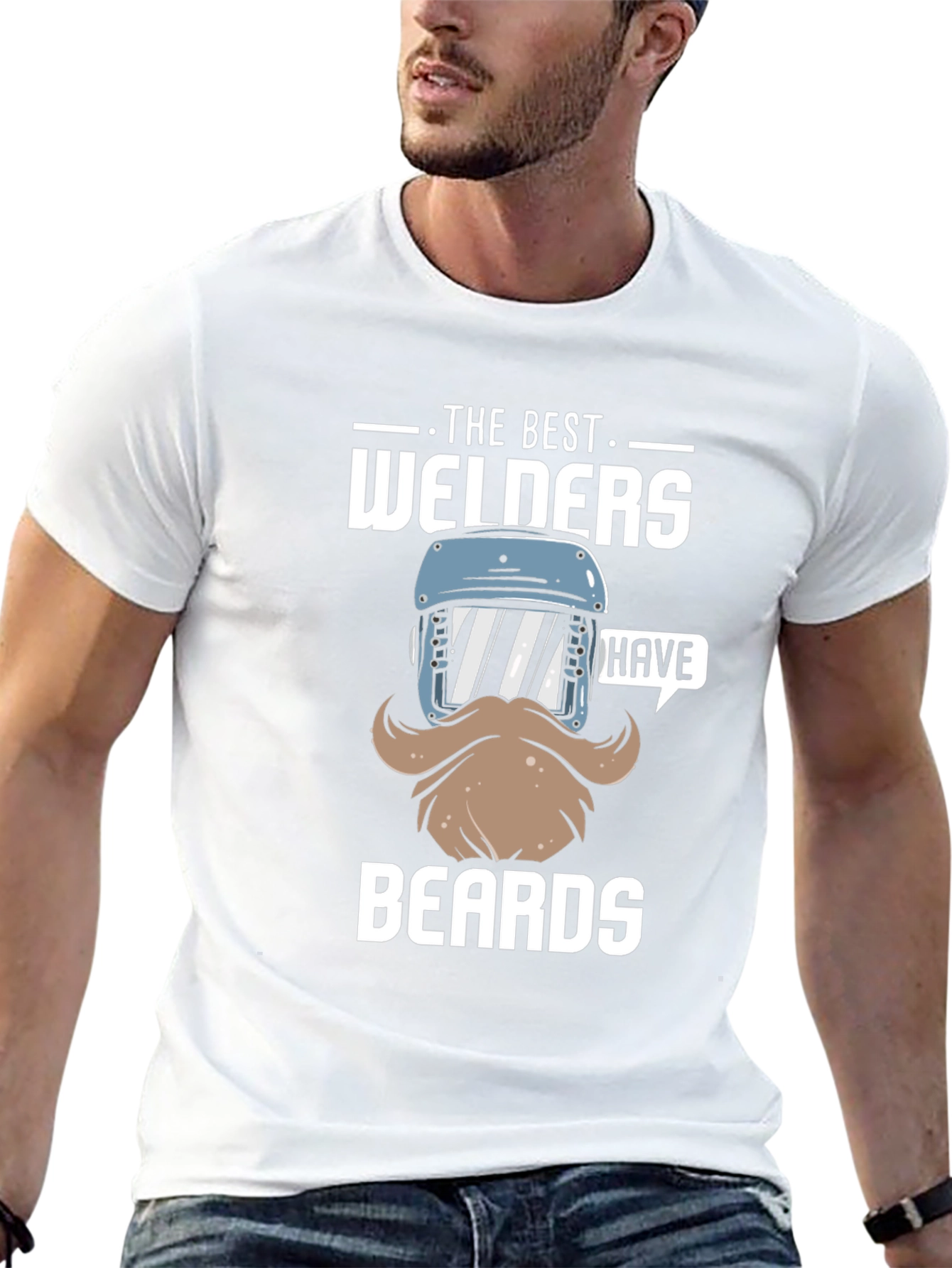 Best Welders Have Beards T-Shirt - Black Cotton Tee