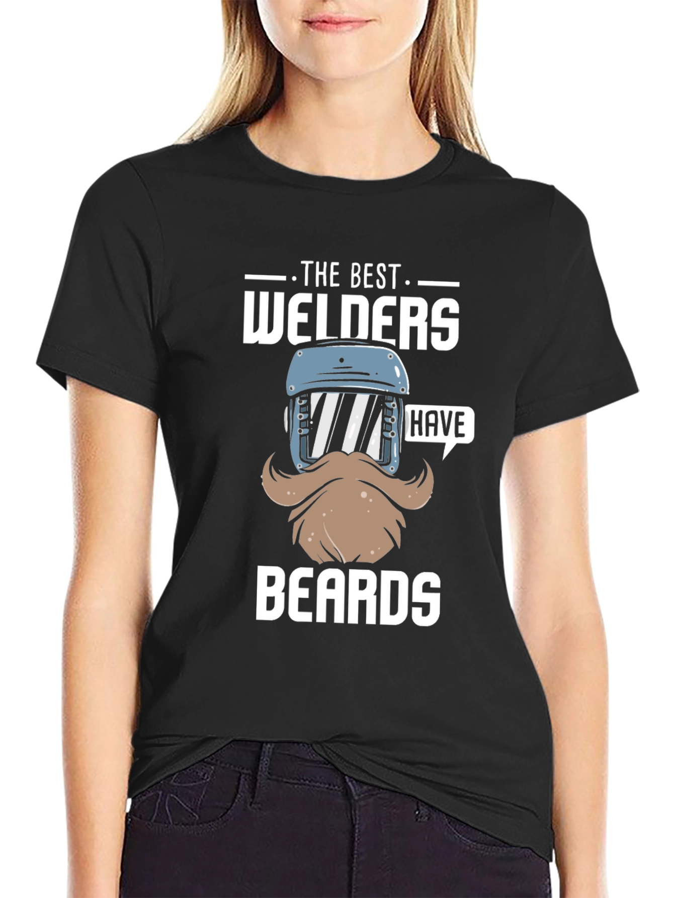 Best Welders Have Beards T-Shirt - Black Cotton Tee