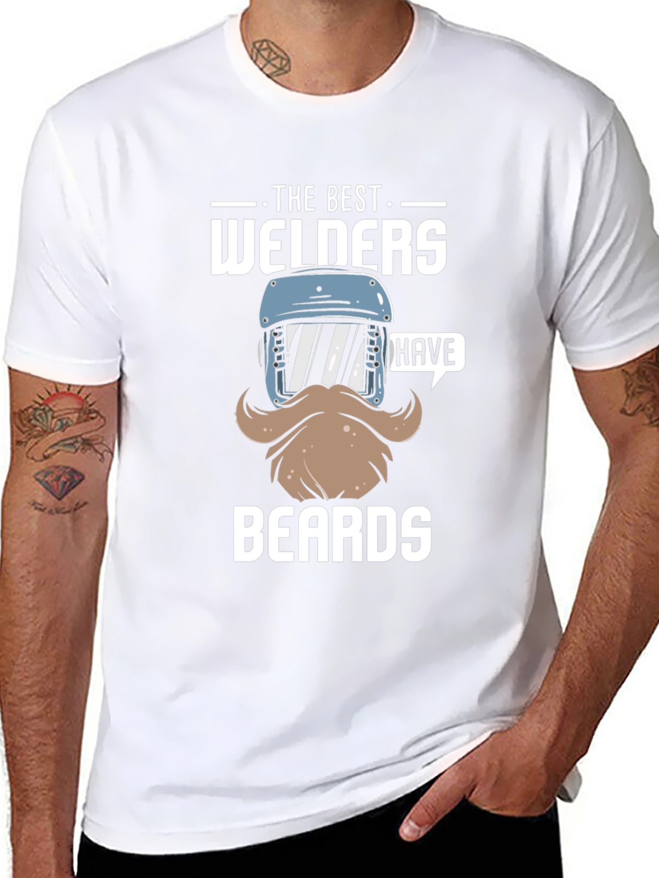 Best Welders Have Beards T-Shirt - Black Cotton Tee