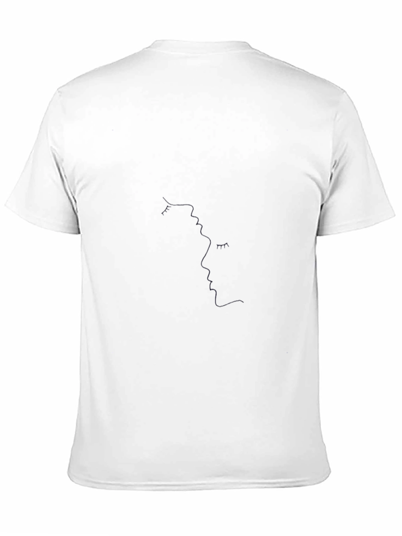 Mens Solid Black Casual T-Shirt