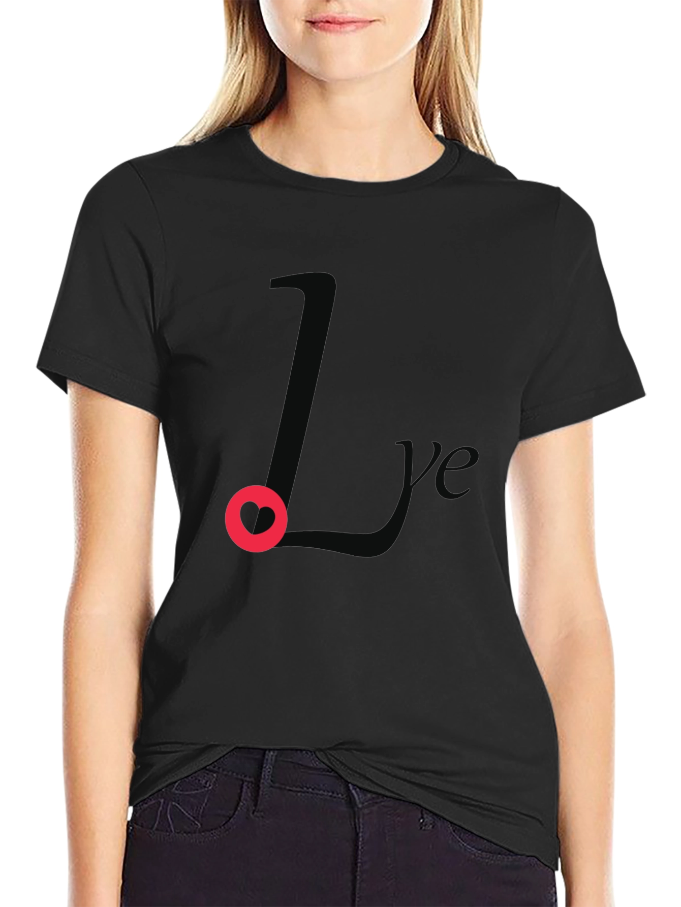 Stylish Black Love L Graphic Tee - Mens Fashion