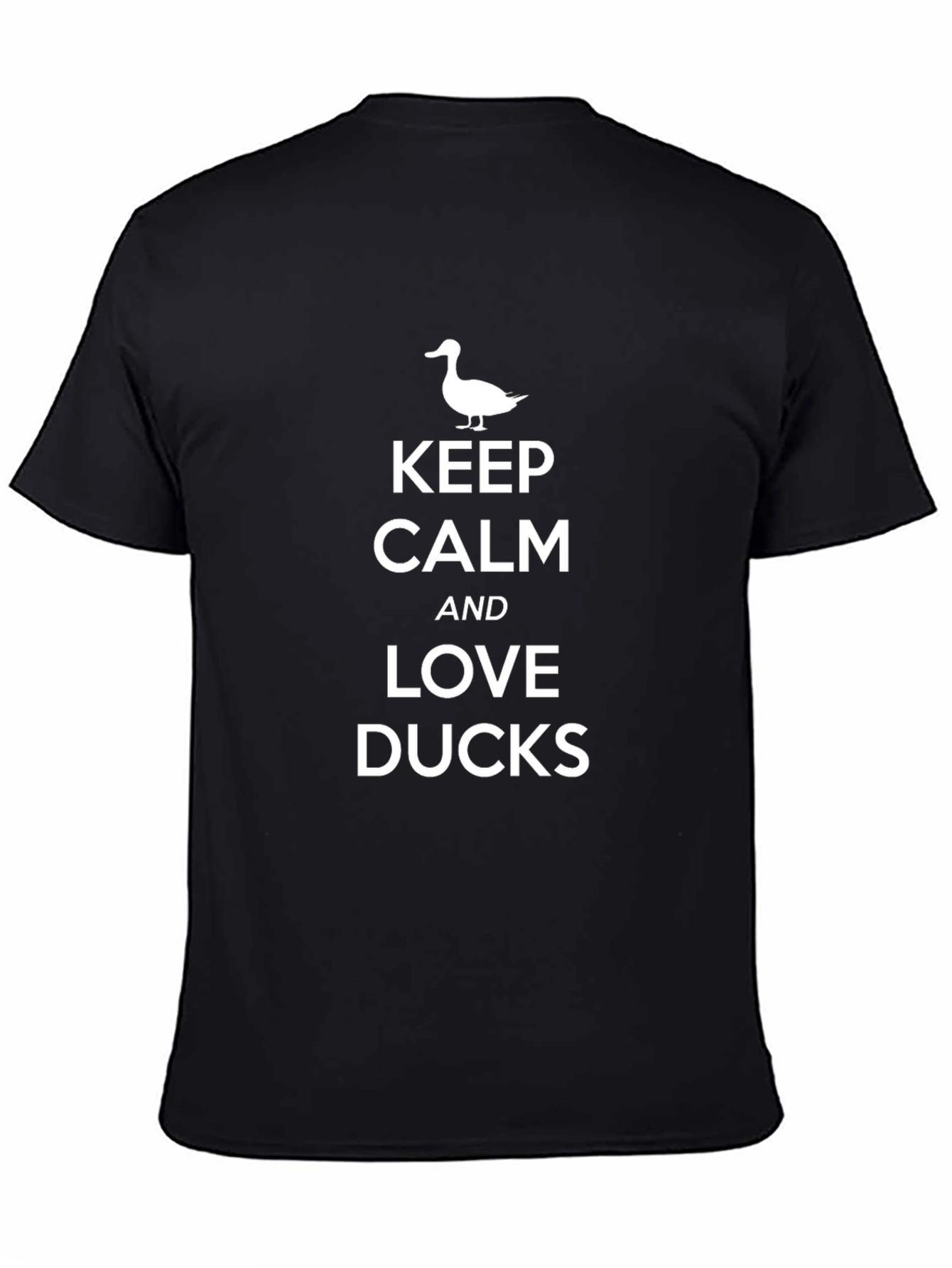 Keep Calm and Love Ducks Black T-Shirt