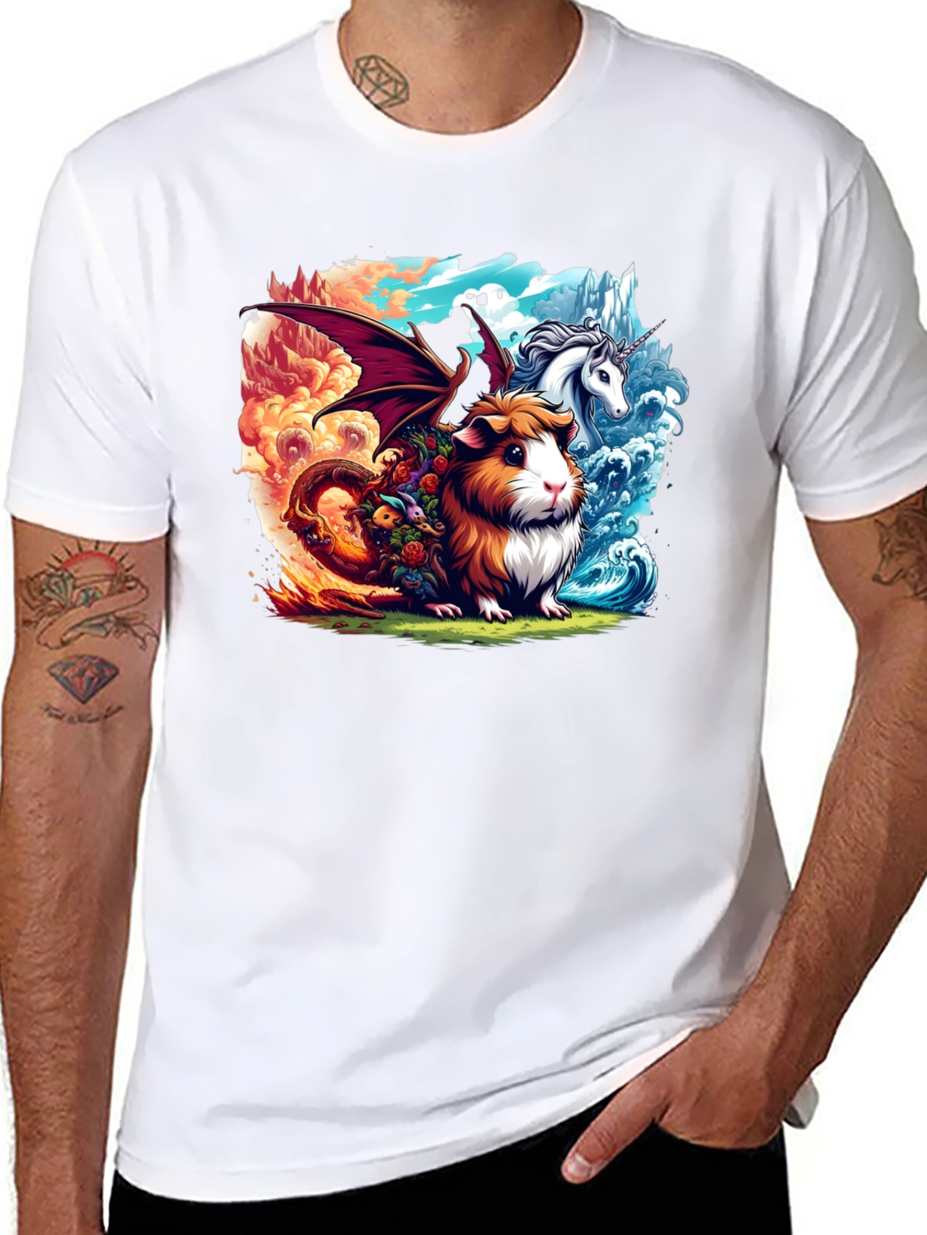 Guinea Pig Dragon Unicorn T-Shirt