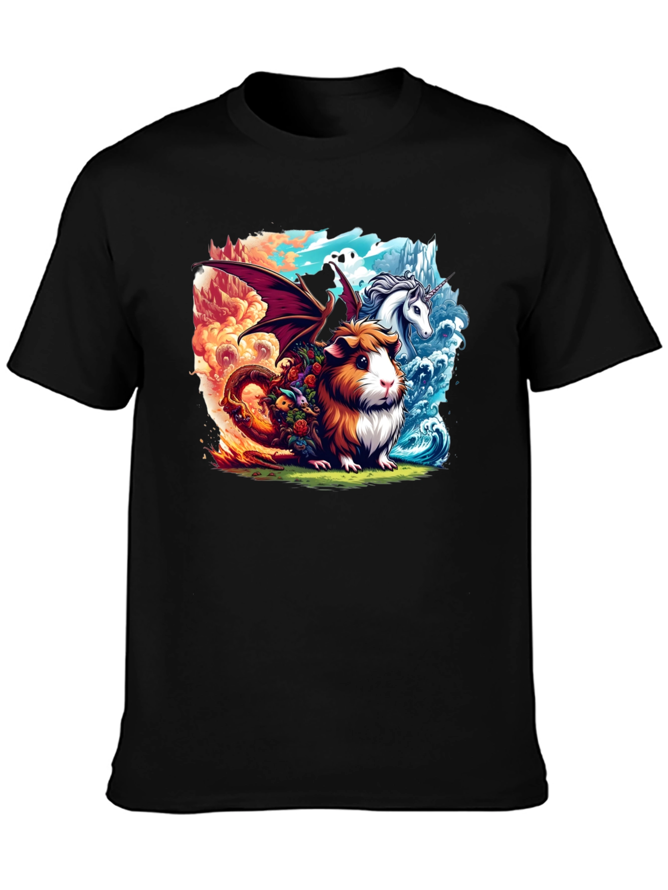 Guinea Pig Dragon Unicorn T-Shirt