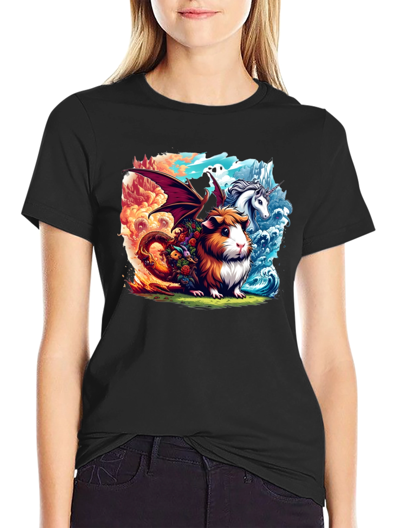 Guinea Pig Dragon Unicorn T-Shirt