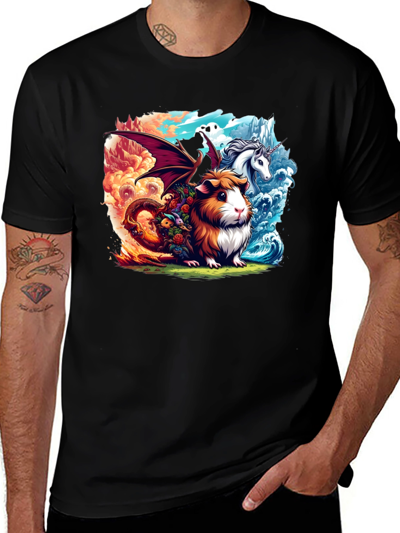 Guinea Pig Dragon Unicorn T-Shirt
