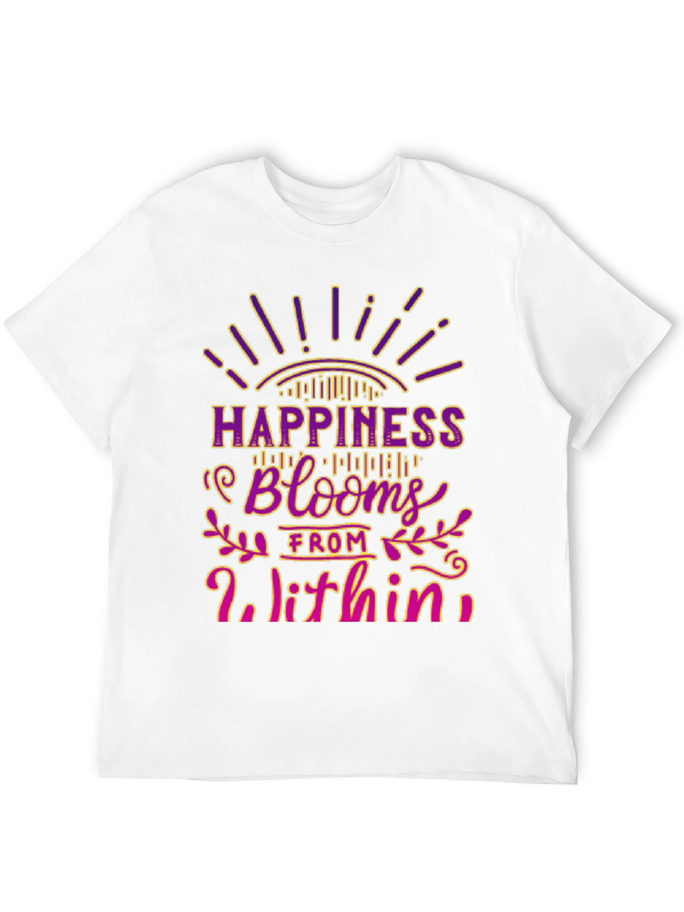 Happiness Blooms Graphic Tee - Black