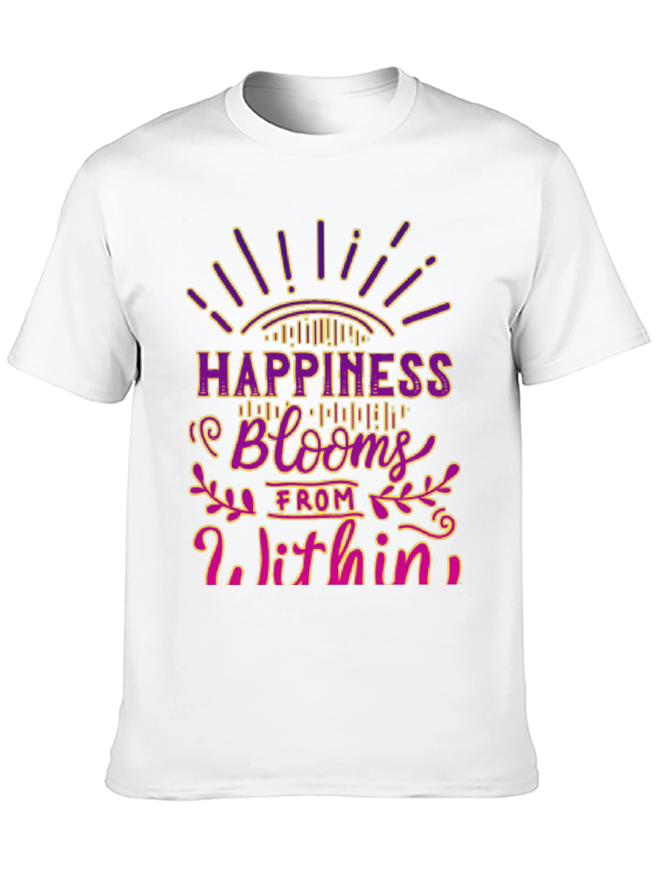 Happiness Blooms Graphic Tee - Black