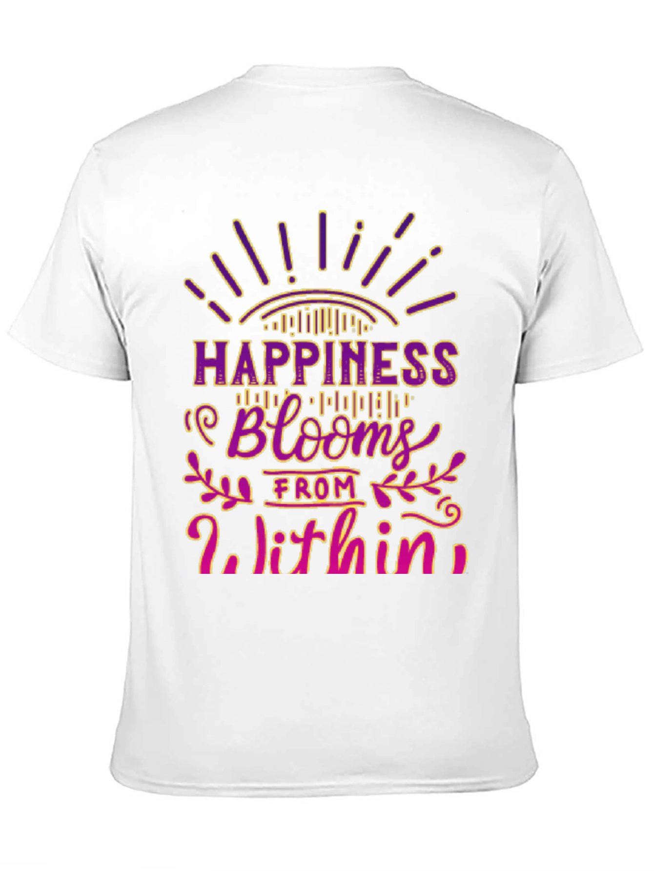 Happiness Blooms Graphic Tee - Black