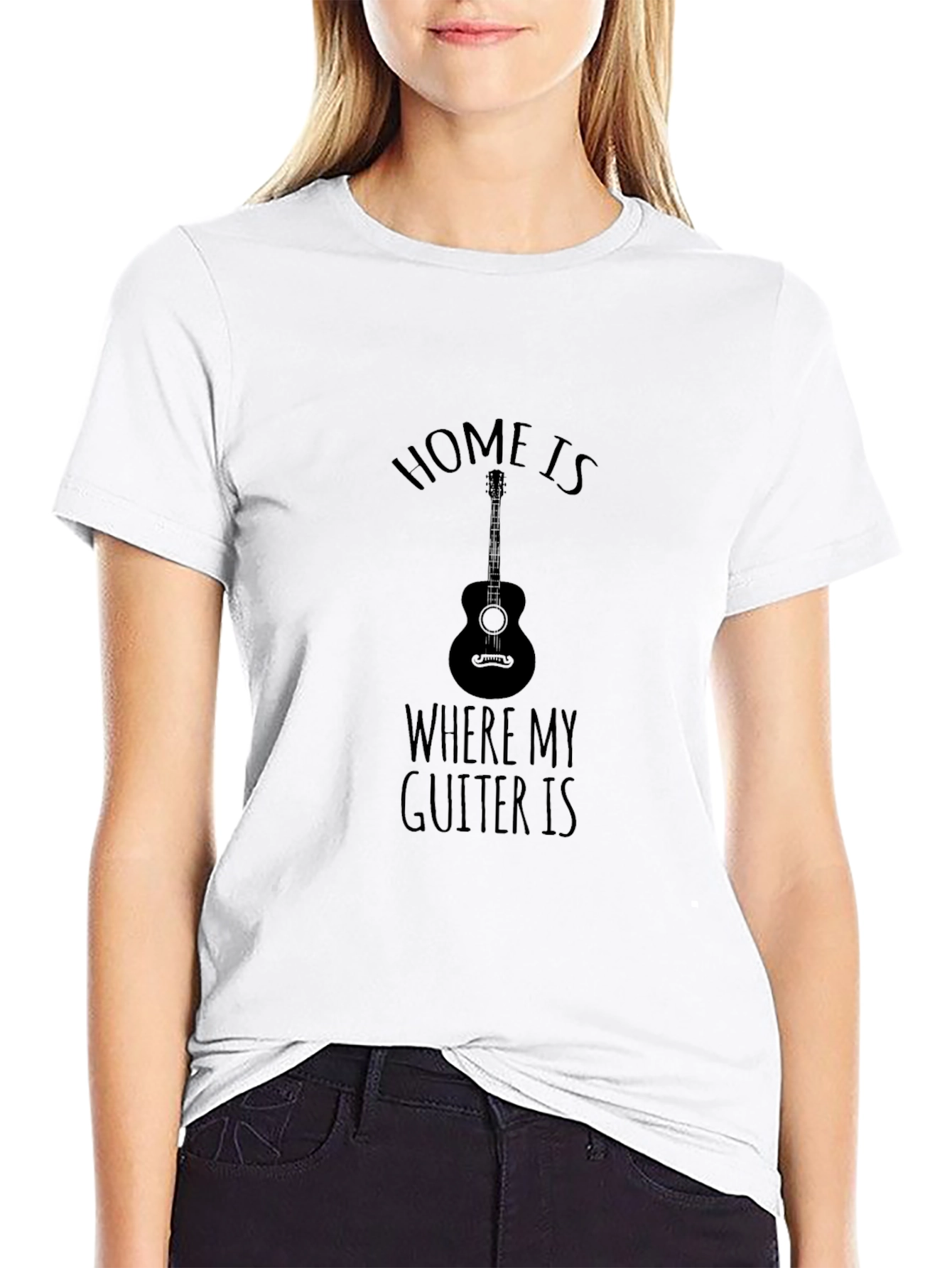 Home Is Where My Guitar Is T-Shirt Musician Tee