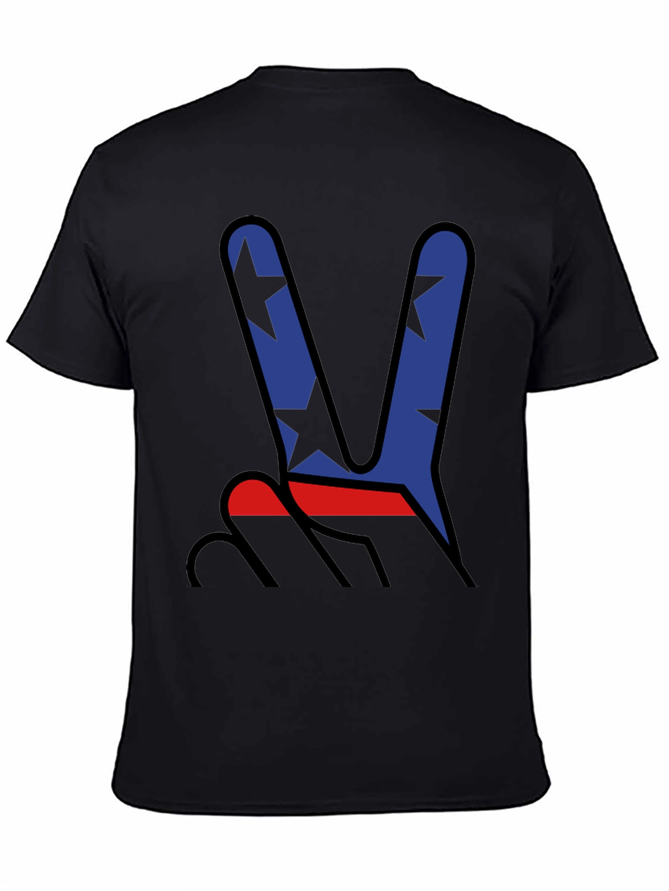 Peace Sign Star Graphic T-Shirt - Mens Casual Tee