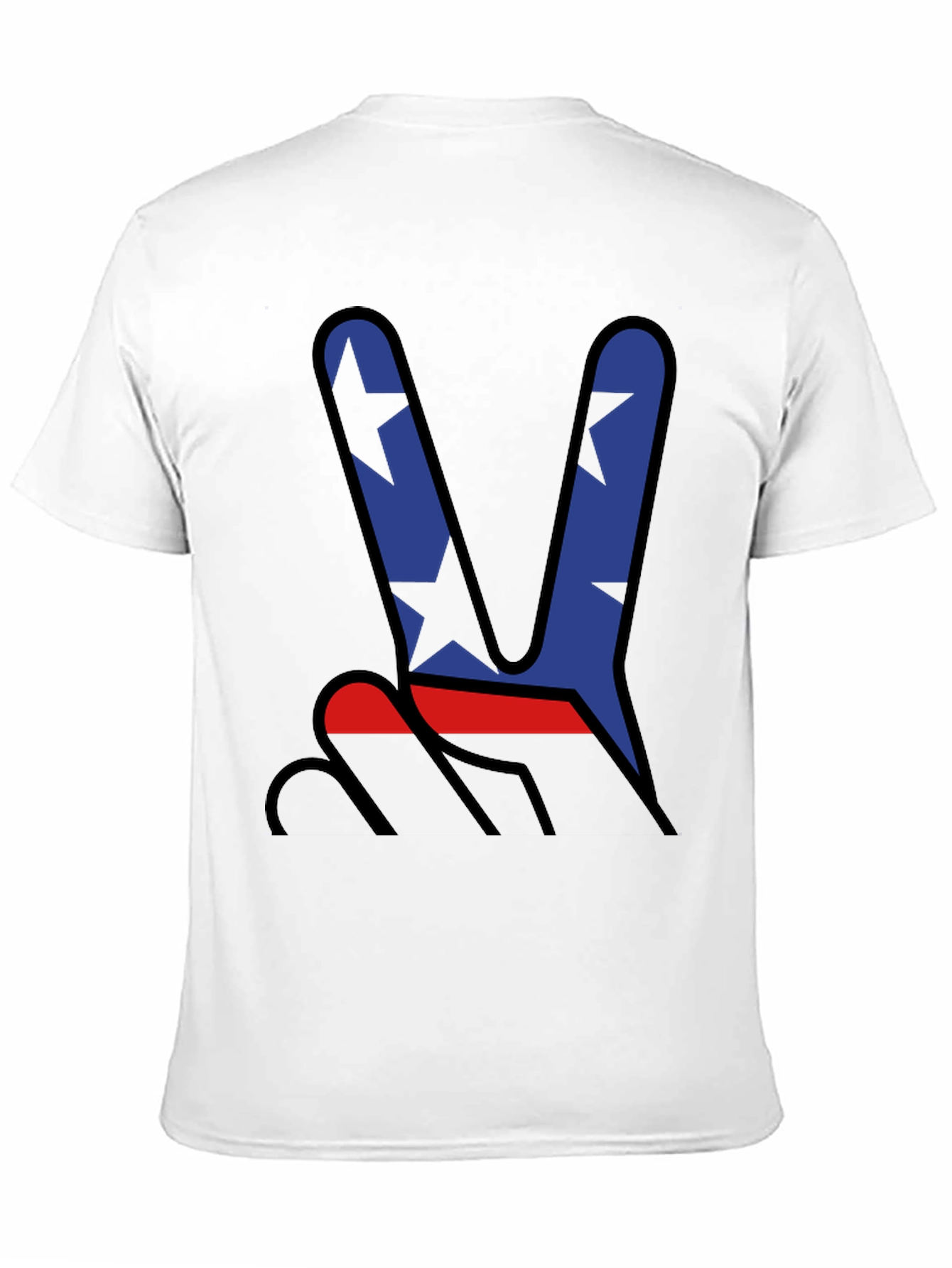 Peace Sign Star Graphic T-Shirt - Mens Casual Tee