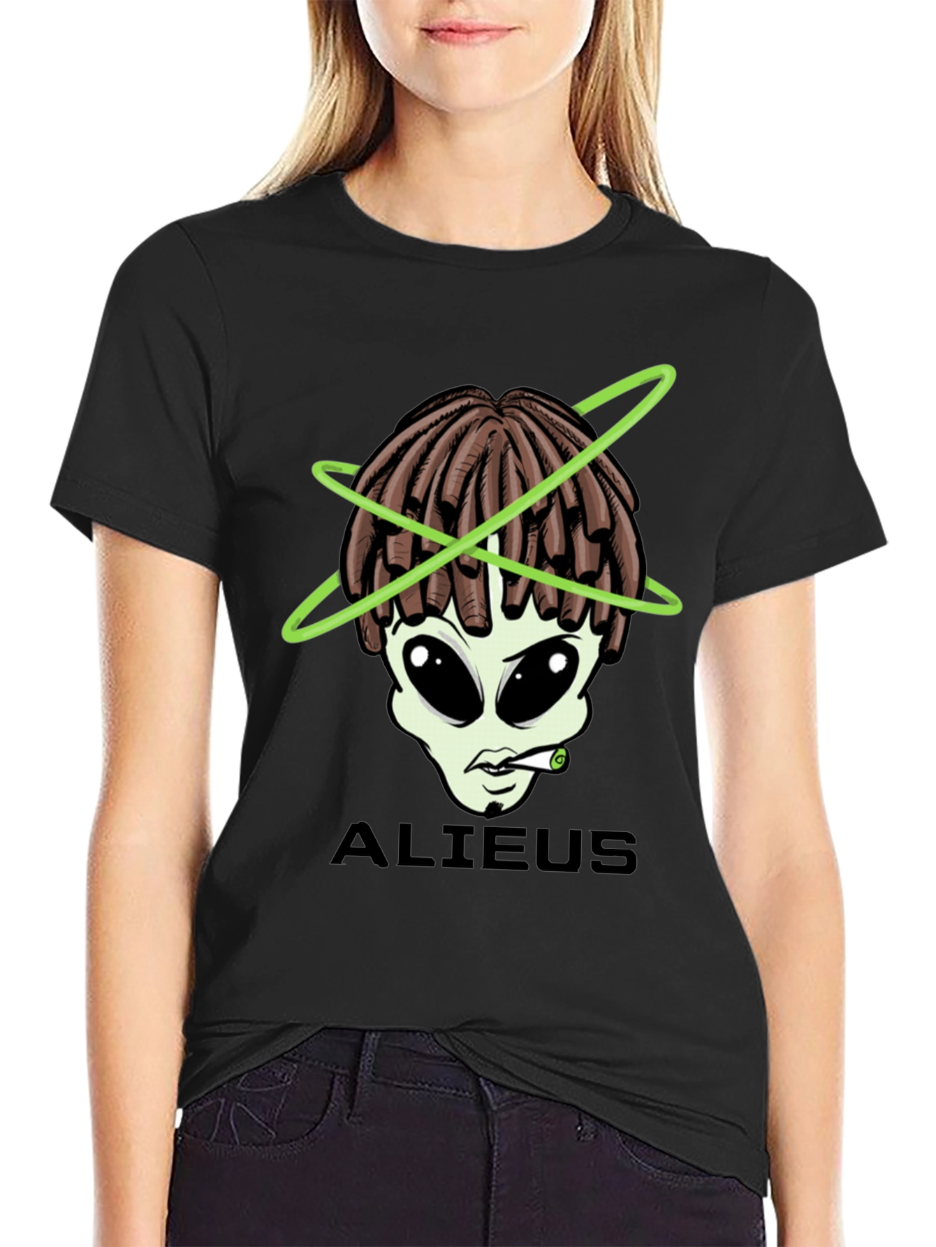 ALIUEUS Alien T-Shirt - Black Graphic Tee