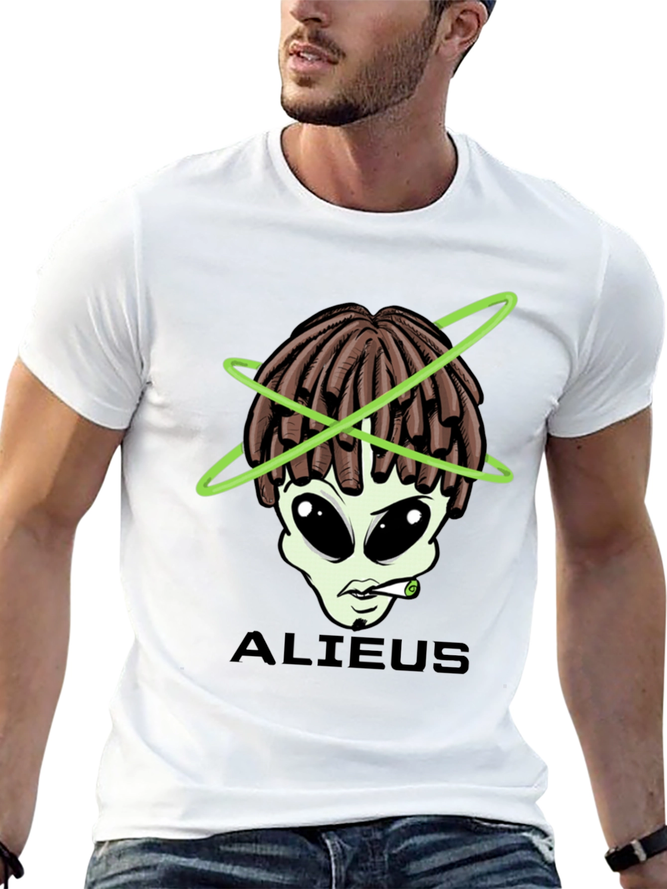ALIUEUS Alien T-Shirt - Black Graphic Tee