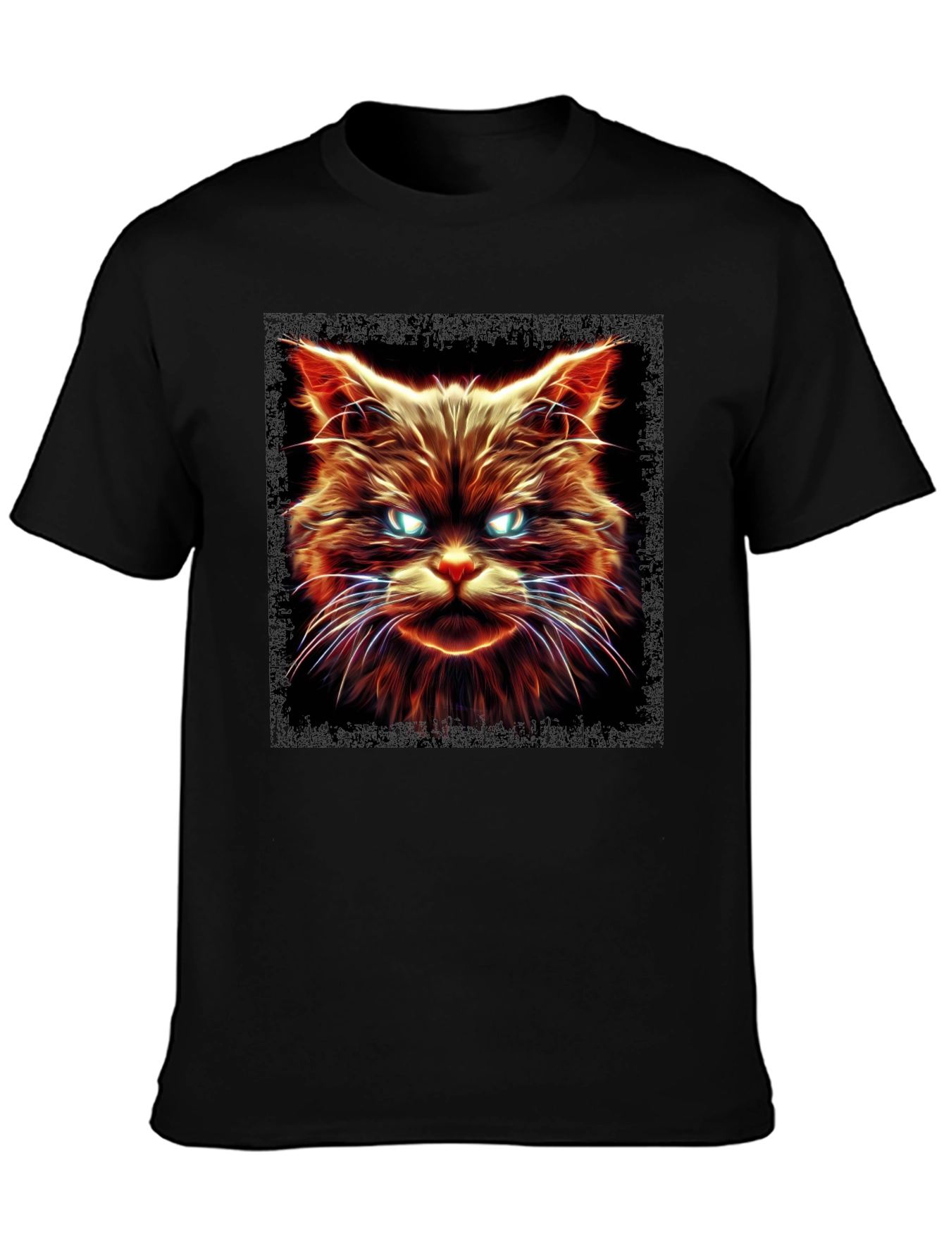 Fiery Cat Graphic T-Shirt