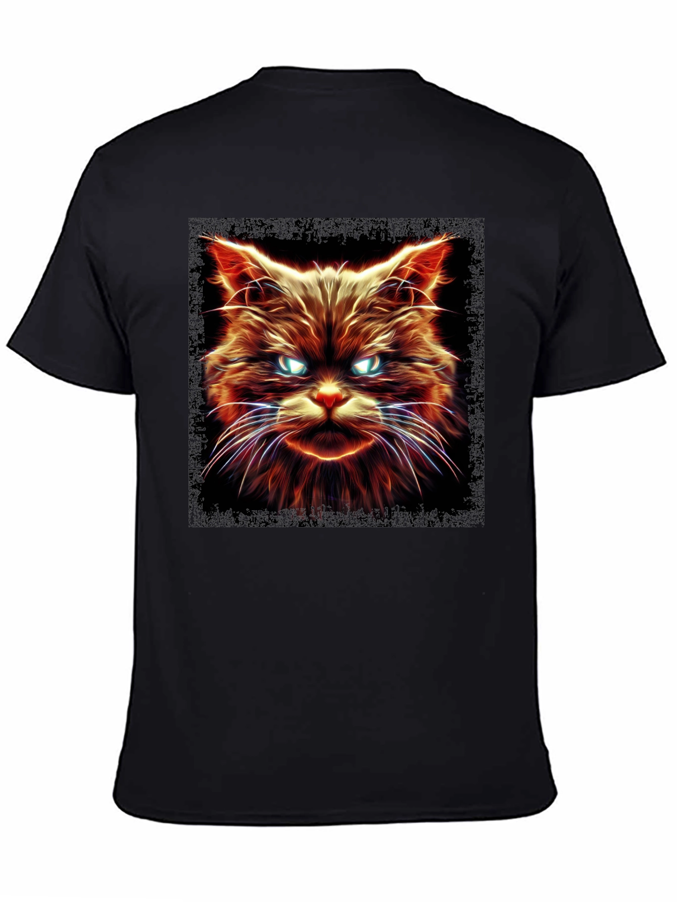 Fiery Cat Graphic T-Shirt