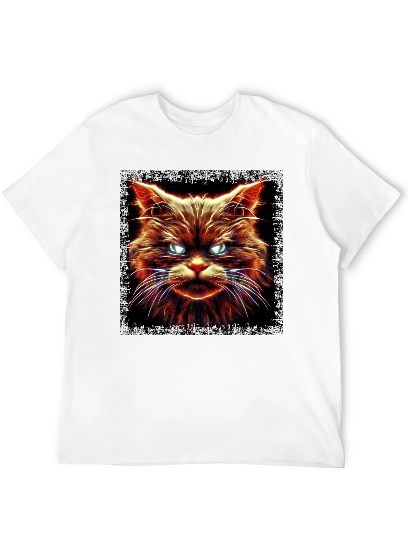 Fiery Cat Graphic T-Shirt