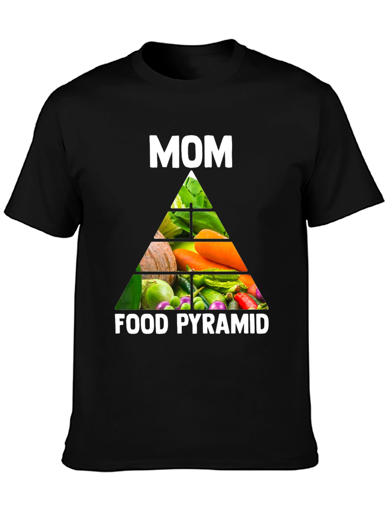 Moms Food Pyramid T-Shirt - Healthy Eating Tee