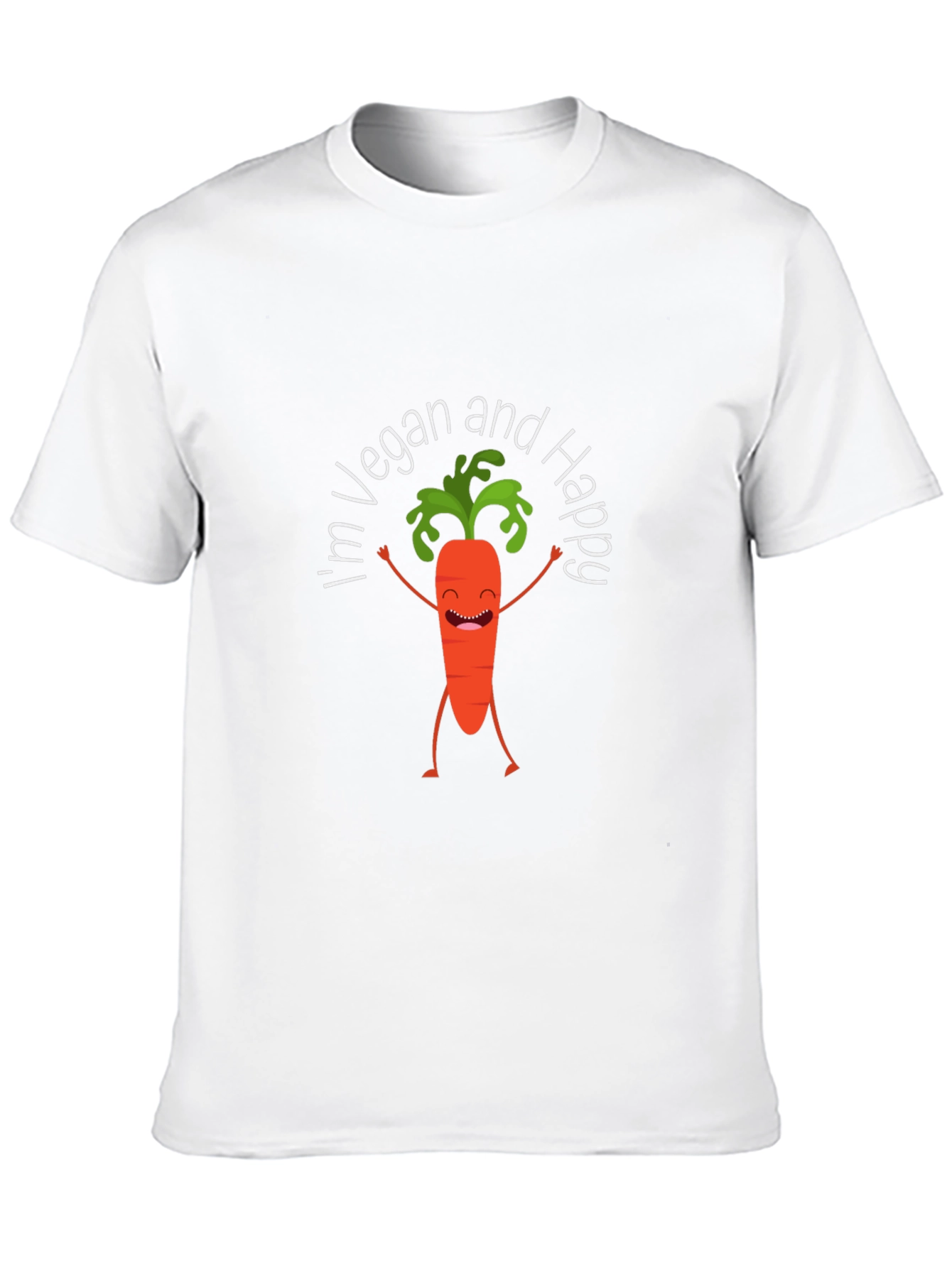 Vegan Happy Carrot Black T-Shirt