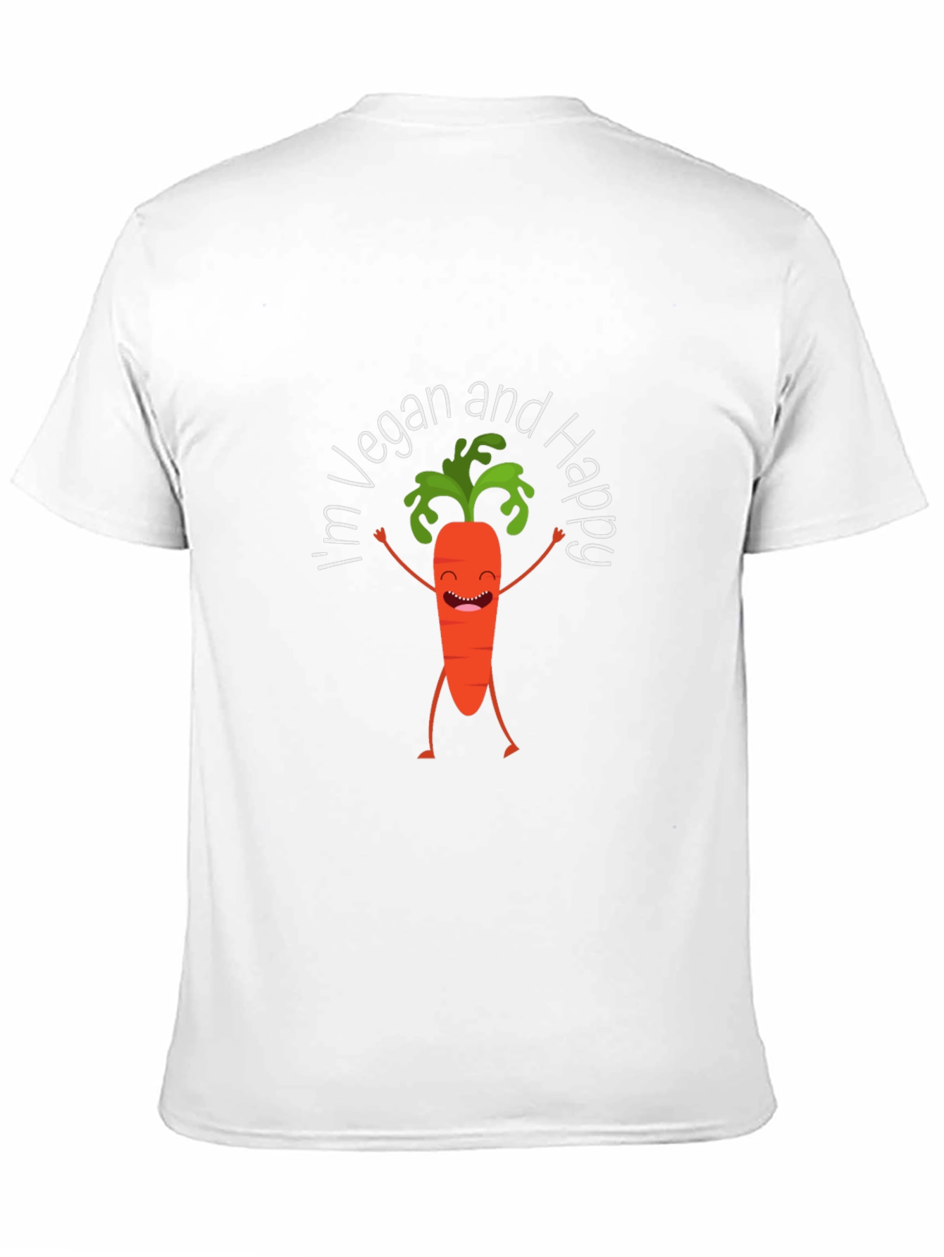 Vegan Happy Carrot Black T-Shirt