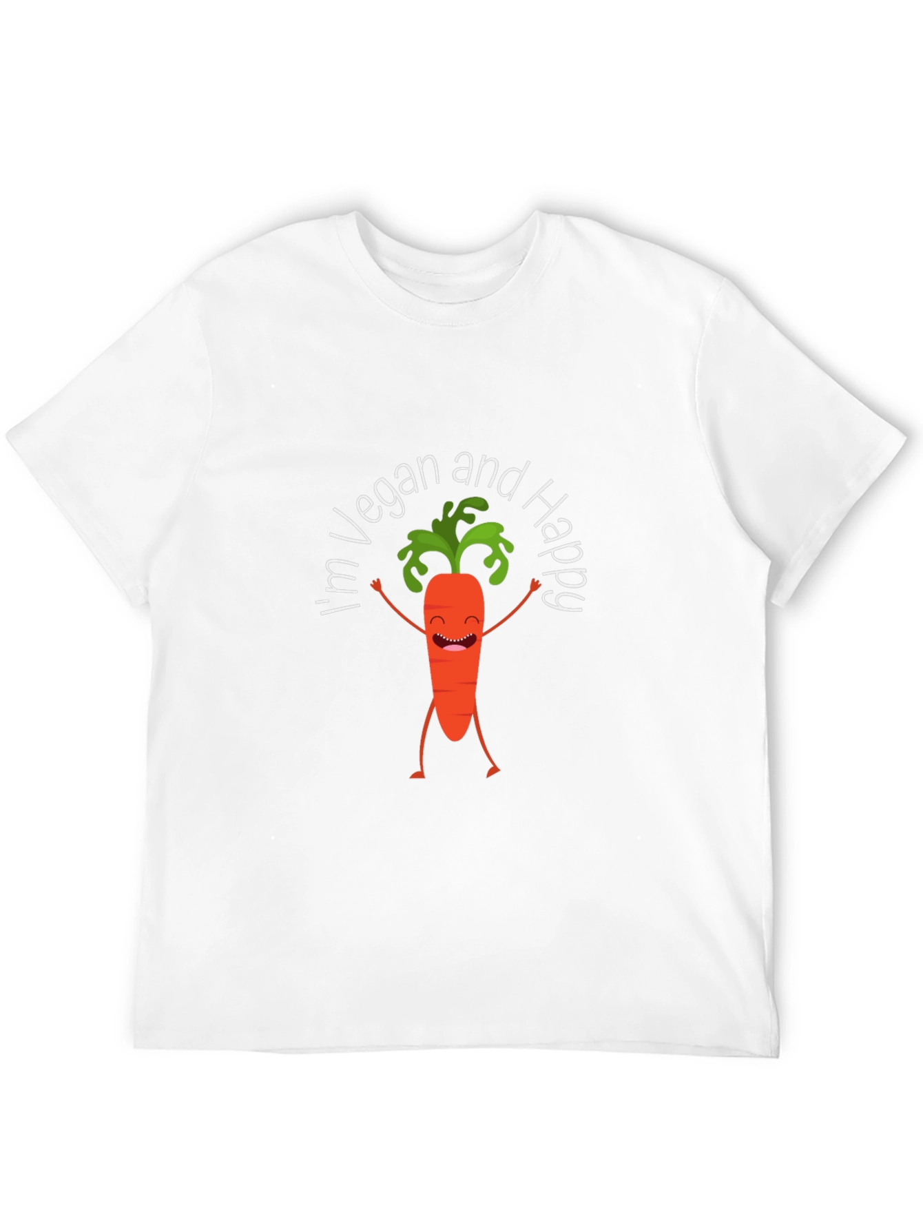 Vegan Happy Carrot Black T-Shirt