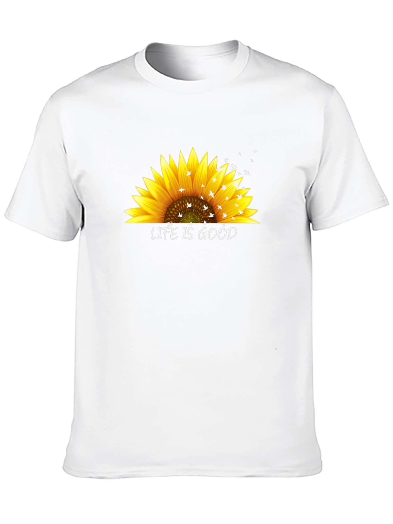 Life is Good Sunflower Graphic Tee - Black