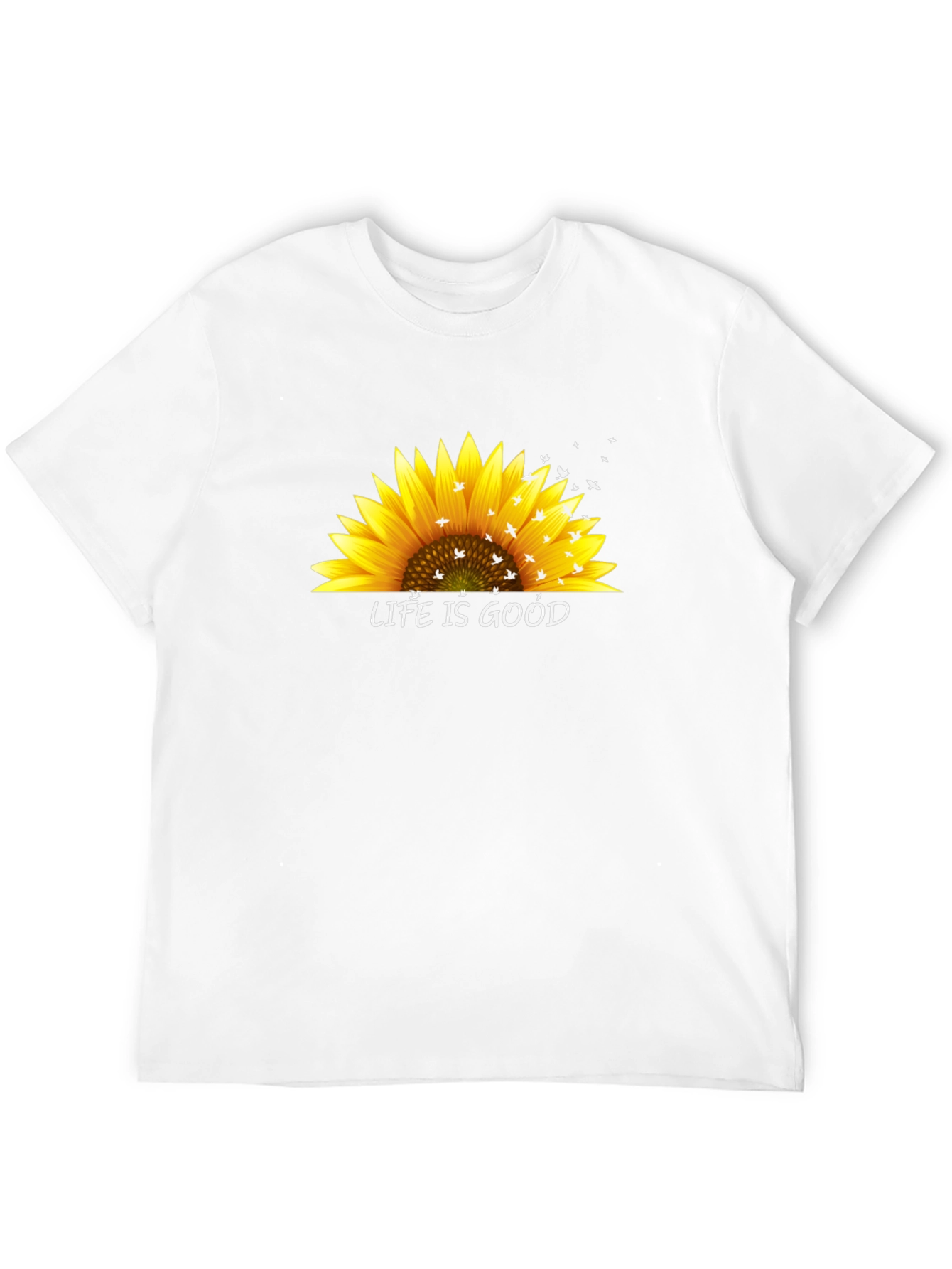 Life is Good Sunflower Graphic Tee - Black