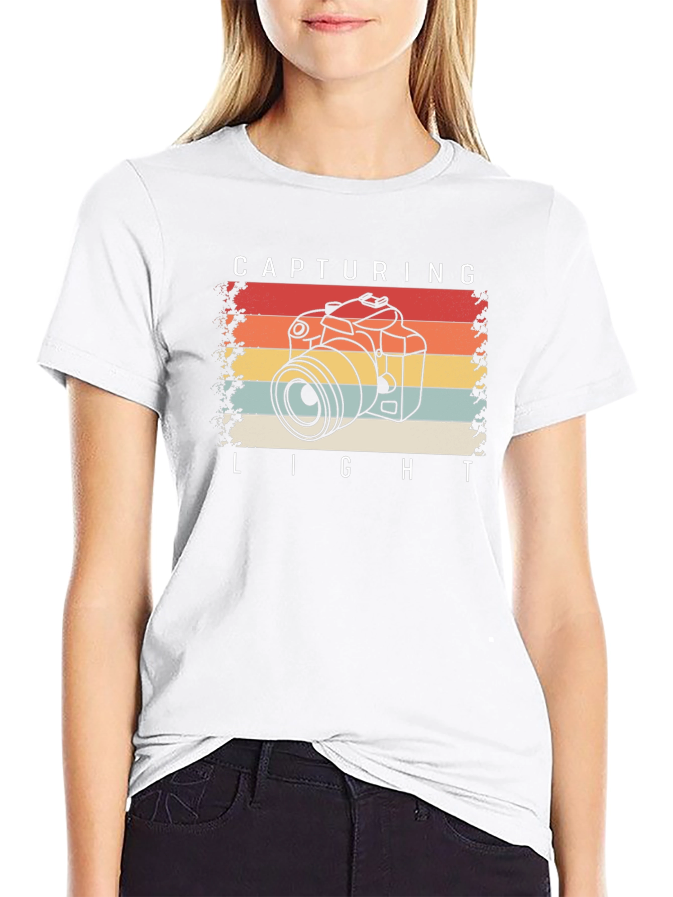 Retro Camera Graphic T-Shirt - Capturing Light