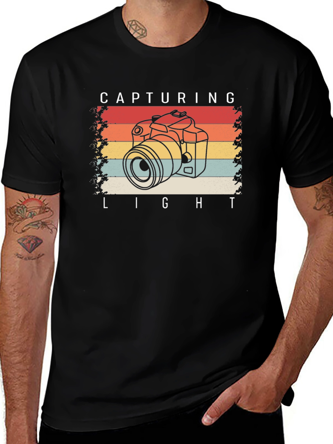 Retro Camera Graphic T-Shirt - Capturing Light